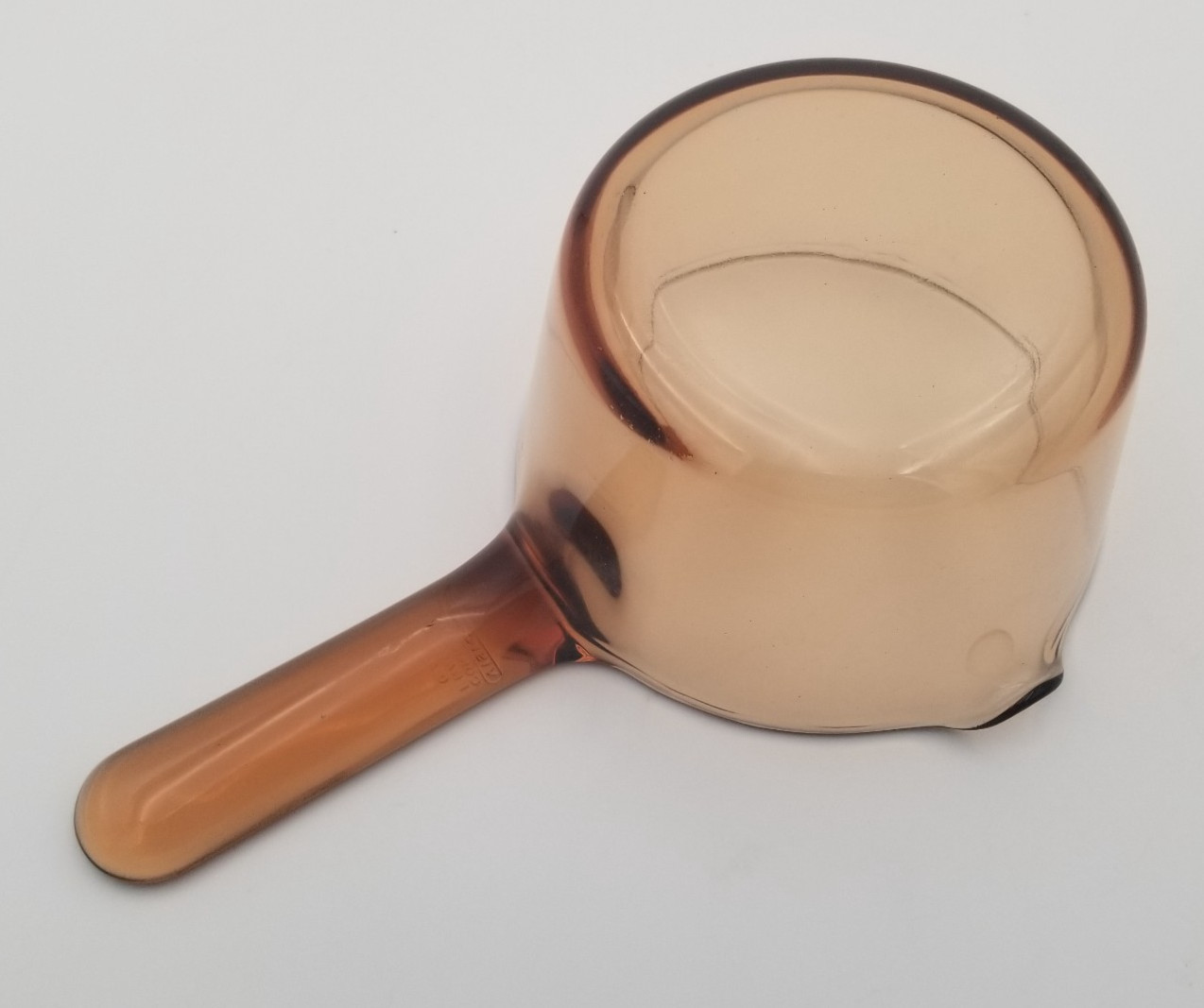 Corning Vision Amber .7 L Glass Sauce Pan With Pour Spout Made in France