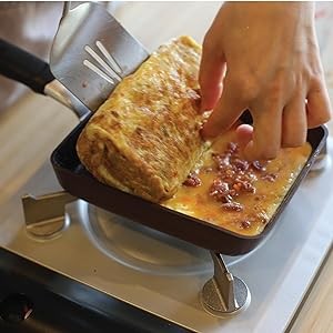Tamagoyaki Japanese Omelette Pan/Egg Pan Skillet, PFOA-Free, Dishwasher Safe,