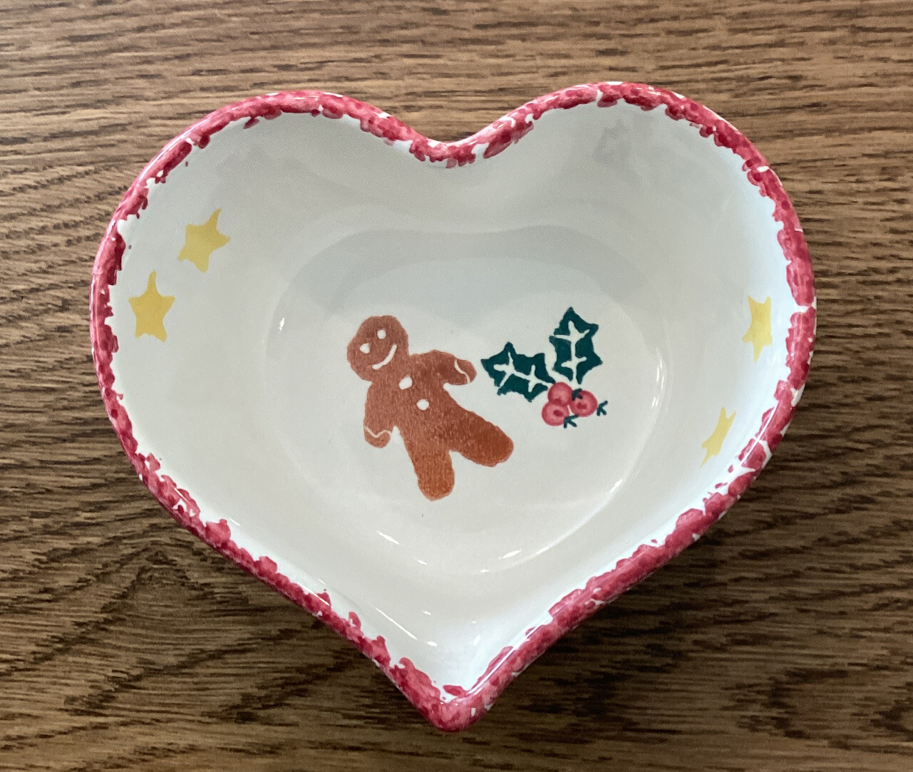 Chaparral Heart Shaped Stoneware Christmas Baking Dish Bowl 5.5″ X 4.5″ X 2″ USA