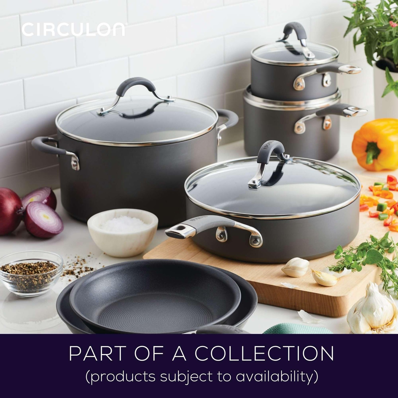 Circulon 83905 Radiance hard anodized Nonstick Frying pan set / Skillet Set –