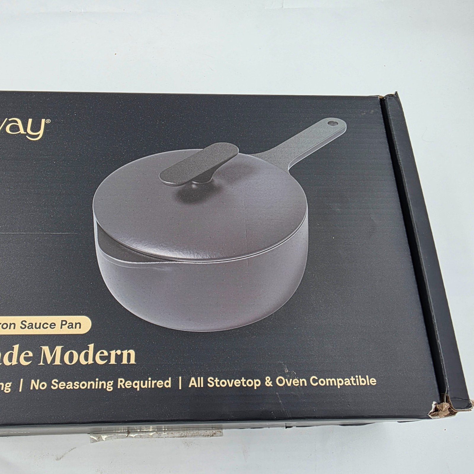 Caraway Home Enameled Cast Iron Mini Sauce Pan Dark Grey