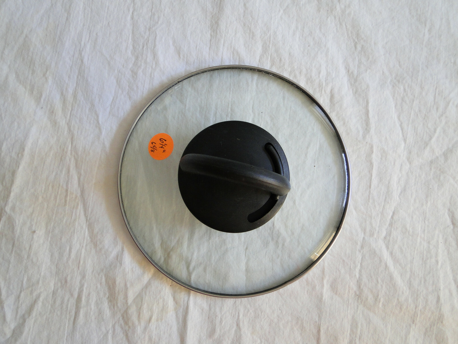 Clear Glass Cook Pot Replacement Lid – Black Vented Handle – 6-5/8″ Cookware (4)