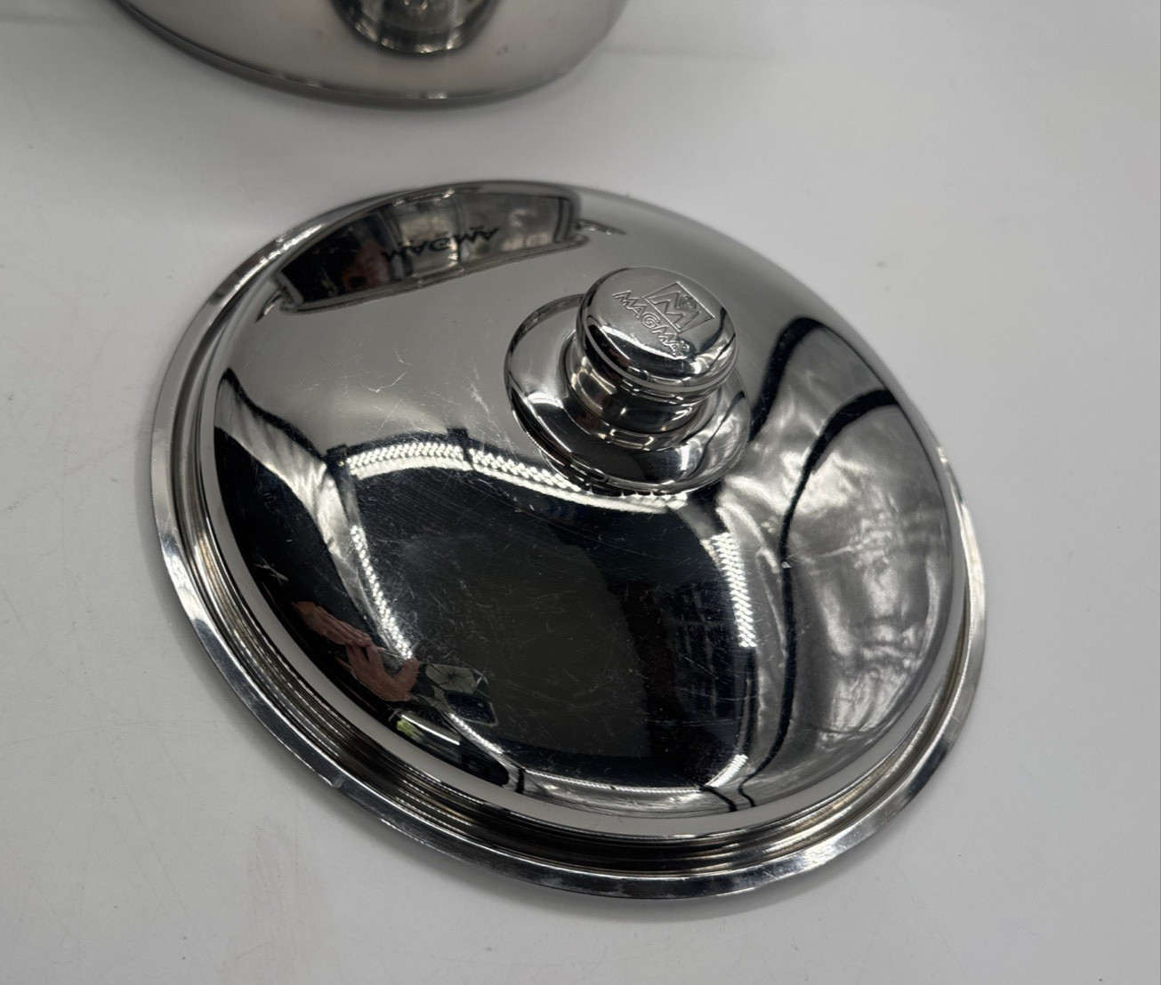 Magma Stock Pot with Lid Double Handle Magnetic Induction 18/10 Stainless Steel