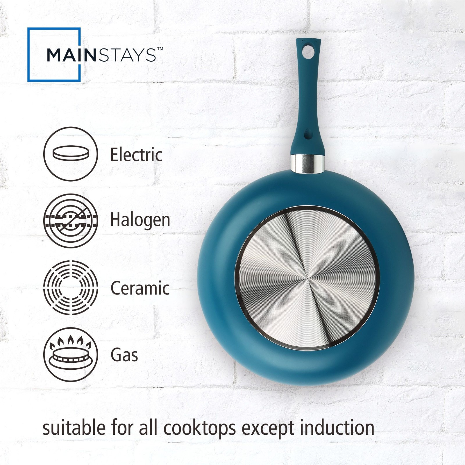 Mainstays Aluminum Nonstick Ceramic 3 Pieces Frypan Set
