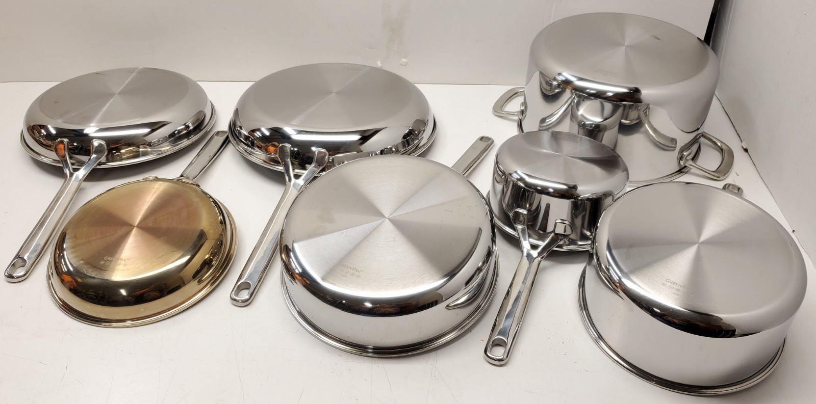 GreenPan Spectra Diamond 11 Pc Cookware Set 3 Ply Stainless Ceramic