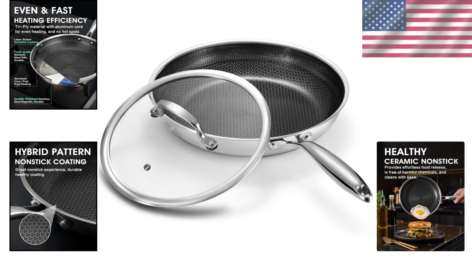 Versatile 10-Inch Nonstick Frying Pan – Ideal for Sautéing, Frying, and Baking