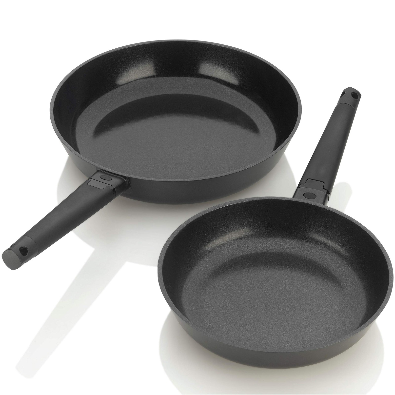Noir 10 & 12 Inch Skillet Set – Premium Cast Aluminum with Titanium-based Non…