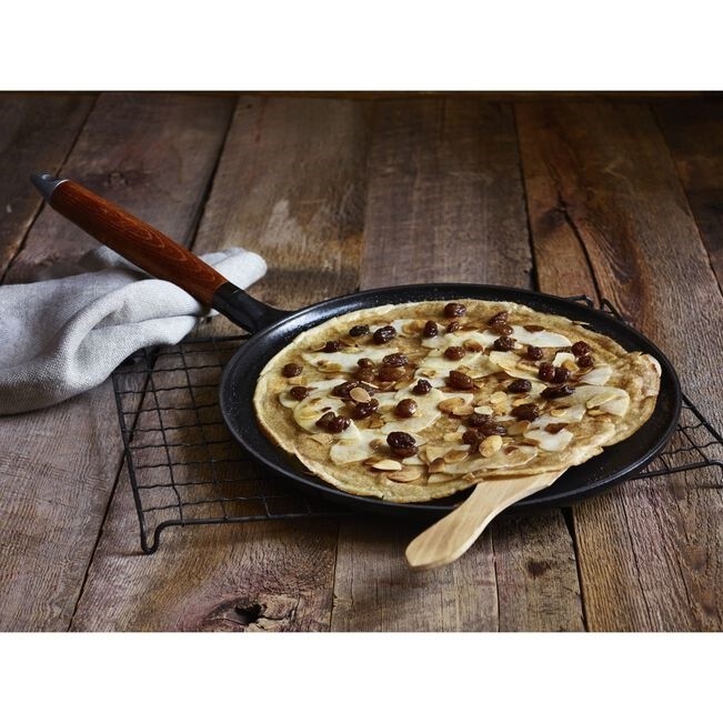 Crepe Pan with Spreader and Spatula, black matte