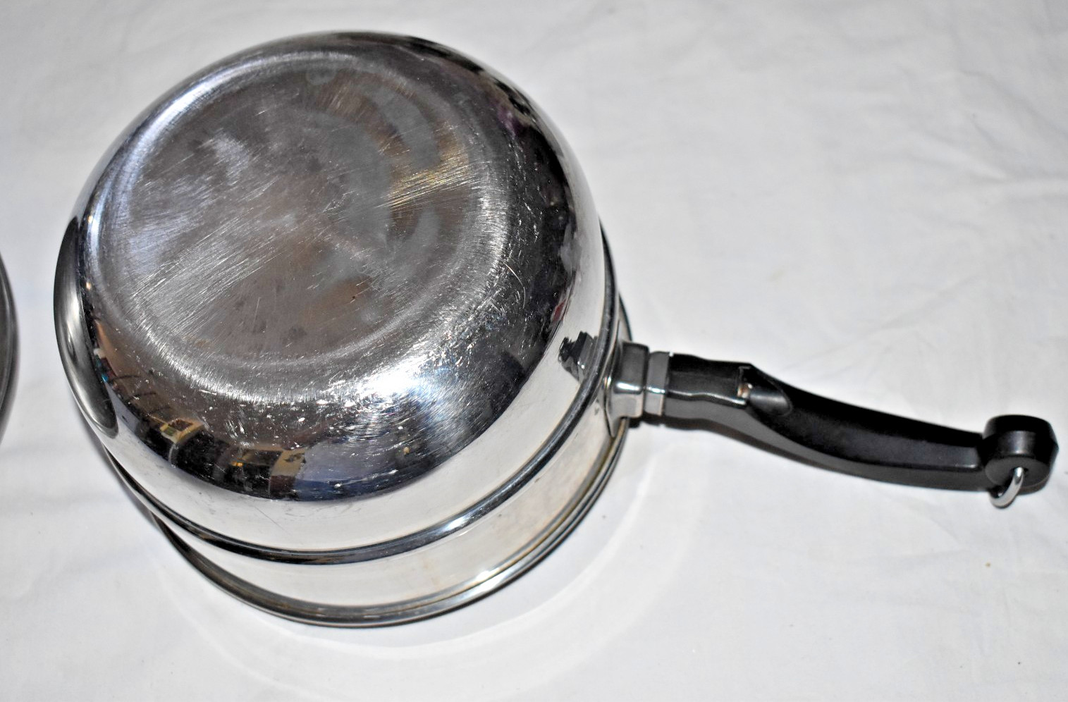 5 pc. FARBERWARE 1 1/2 qt + 2 qt DOUBLE BOILER + SAUCEPAN Pan POT & 2 Lids USA