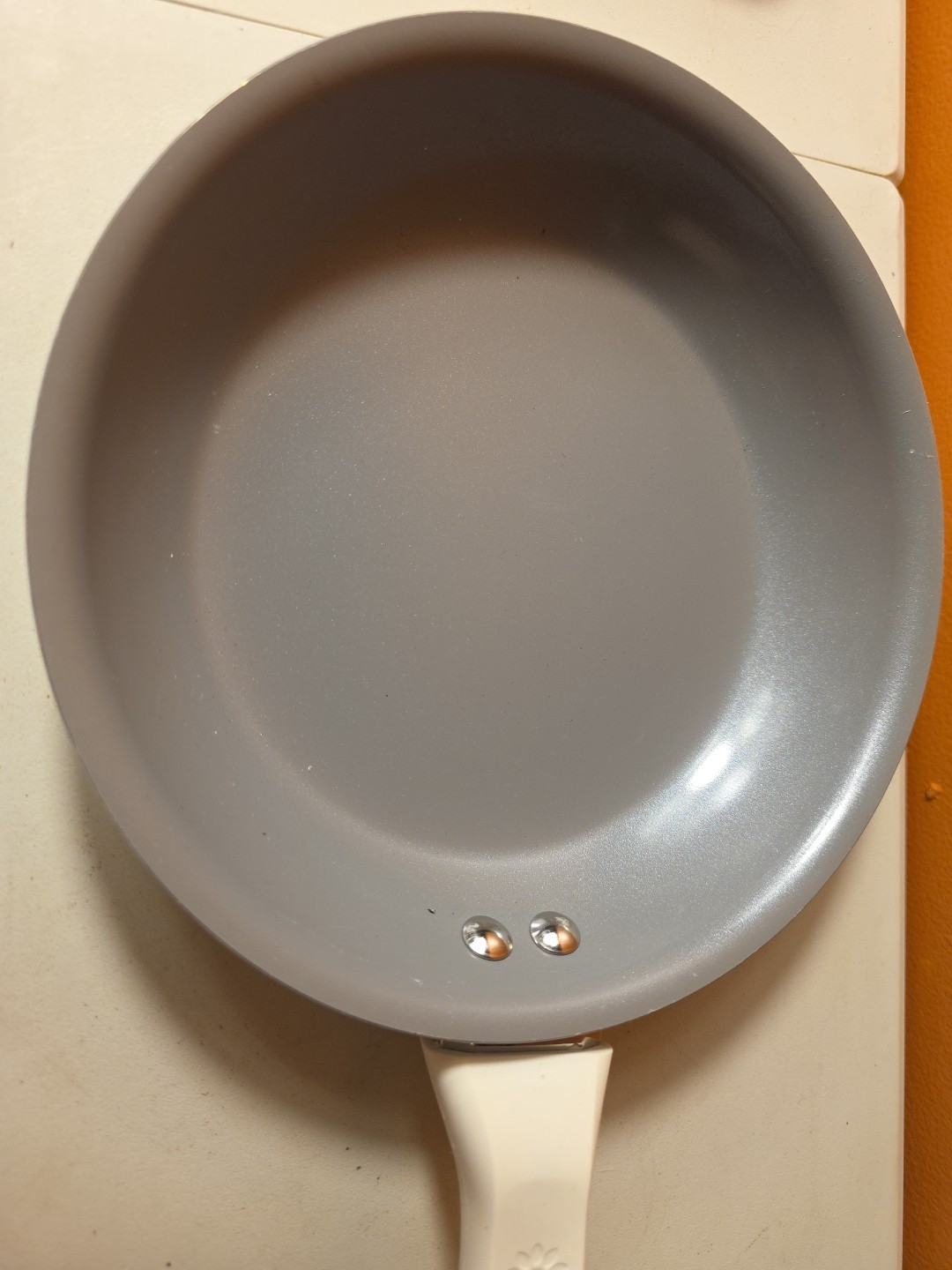Ecolution 223d Fry Pan – Cream/gray, 8.5 “, Rubber Handle, Nonstick, Never Used