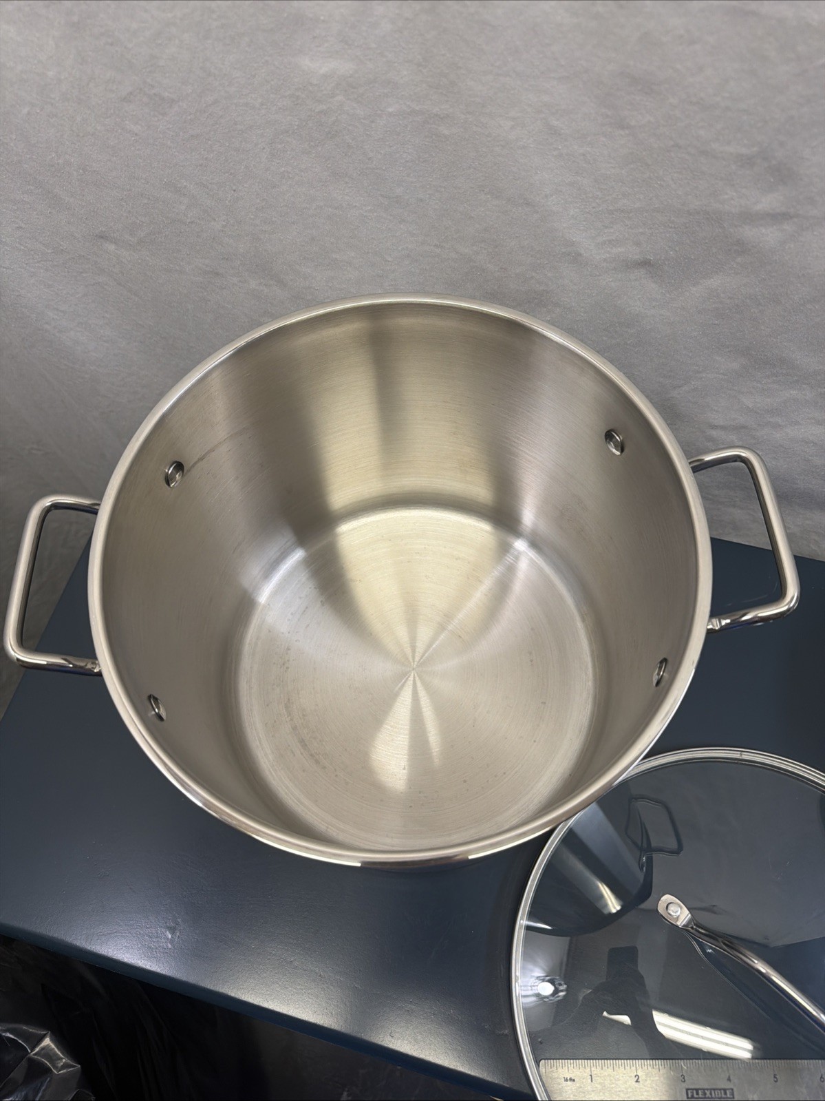 LNT Home Professional 12 Quart Stockpot Stainless Steel With Glass Lid