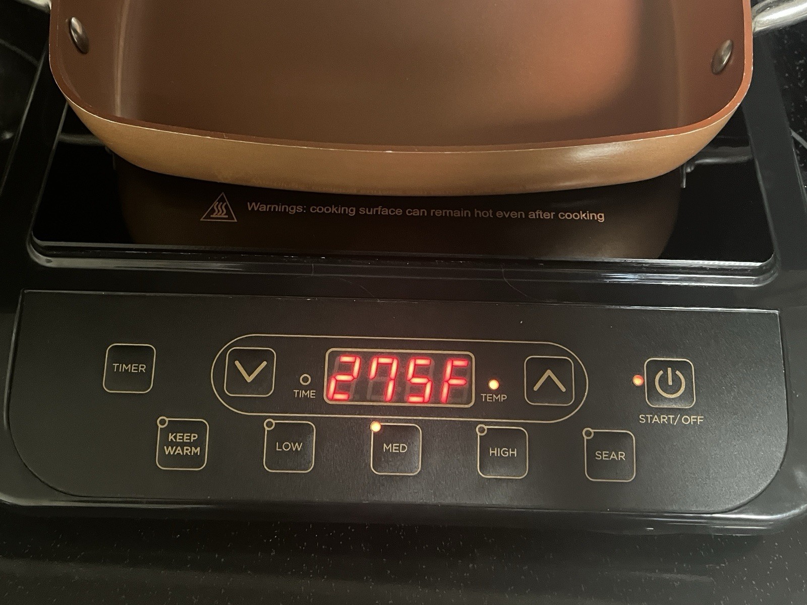 Copper Chef Digital Induction Cooktop Hot Plate Electric Burner w/ Fry Pan