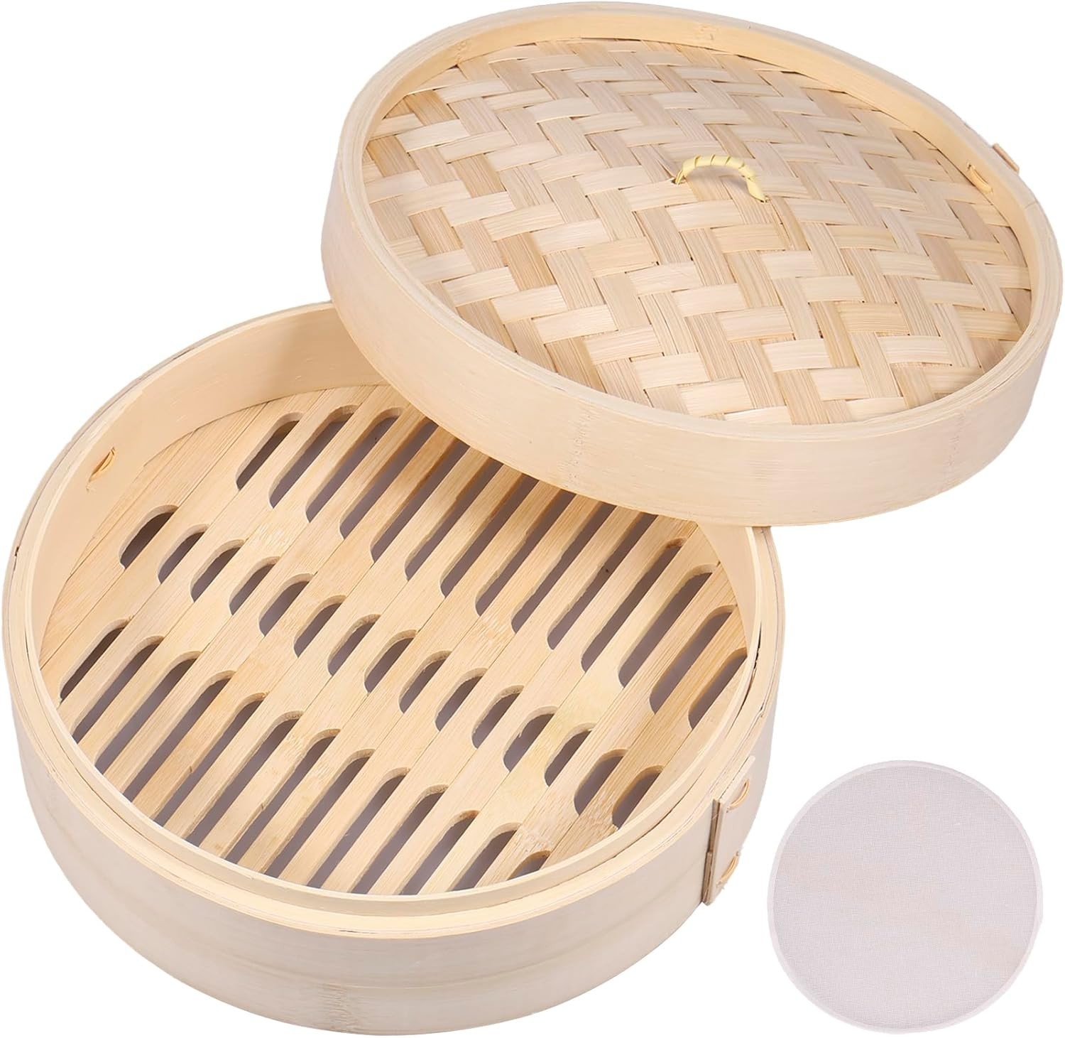 Lightweight Food Steamer Baskets Eco-Friendly Bamboo Steamer for Steaming