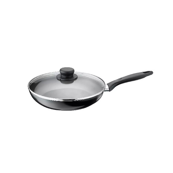30cm (11-3/4inch) smokeless no-stick healthy fry pan with lid (Teflon free)
