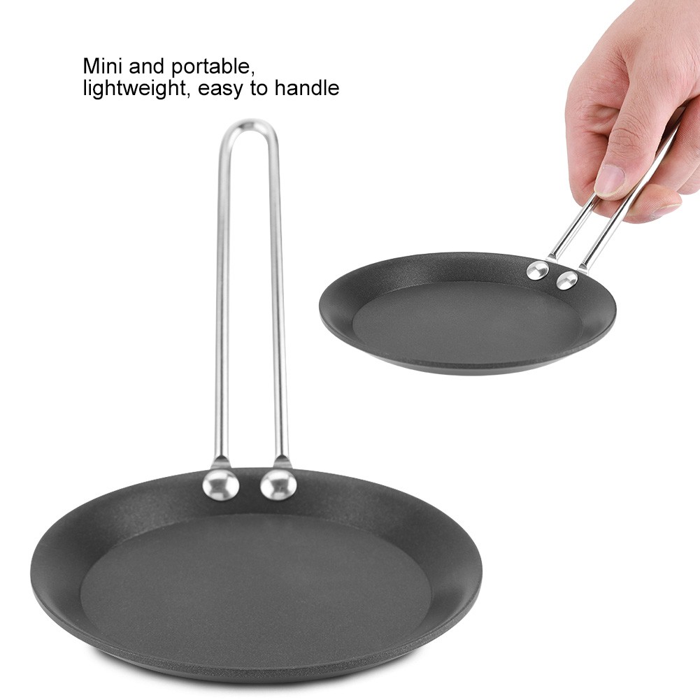 Cute Mini Frying Pan Durable Fast Heating For Household 12cm Cast Iron