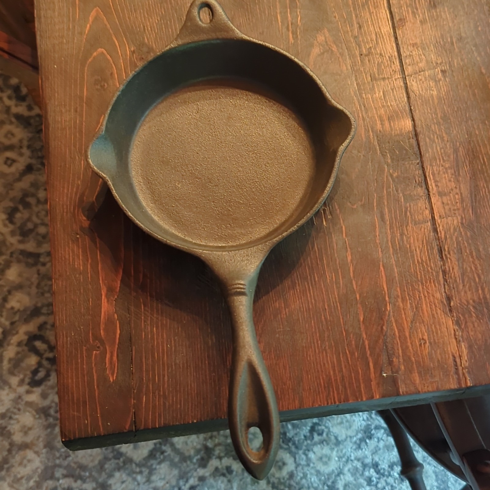 Lodge 6.6″ in Round Cast Iron Frying Pan Skillet, Uncoated Double Spout