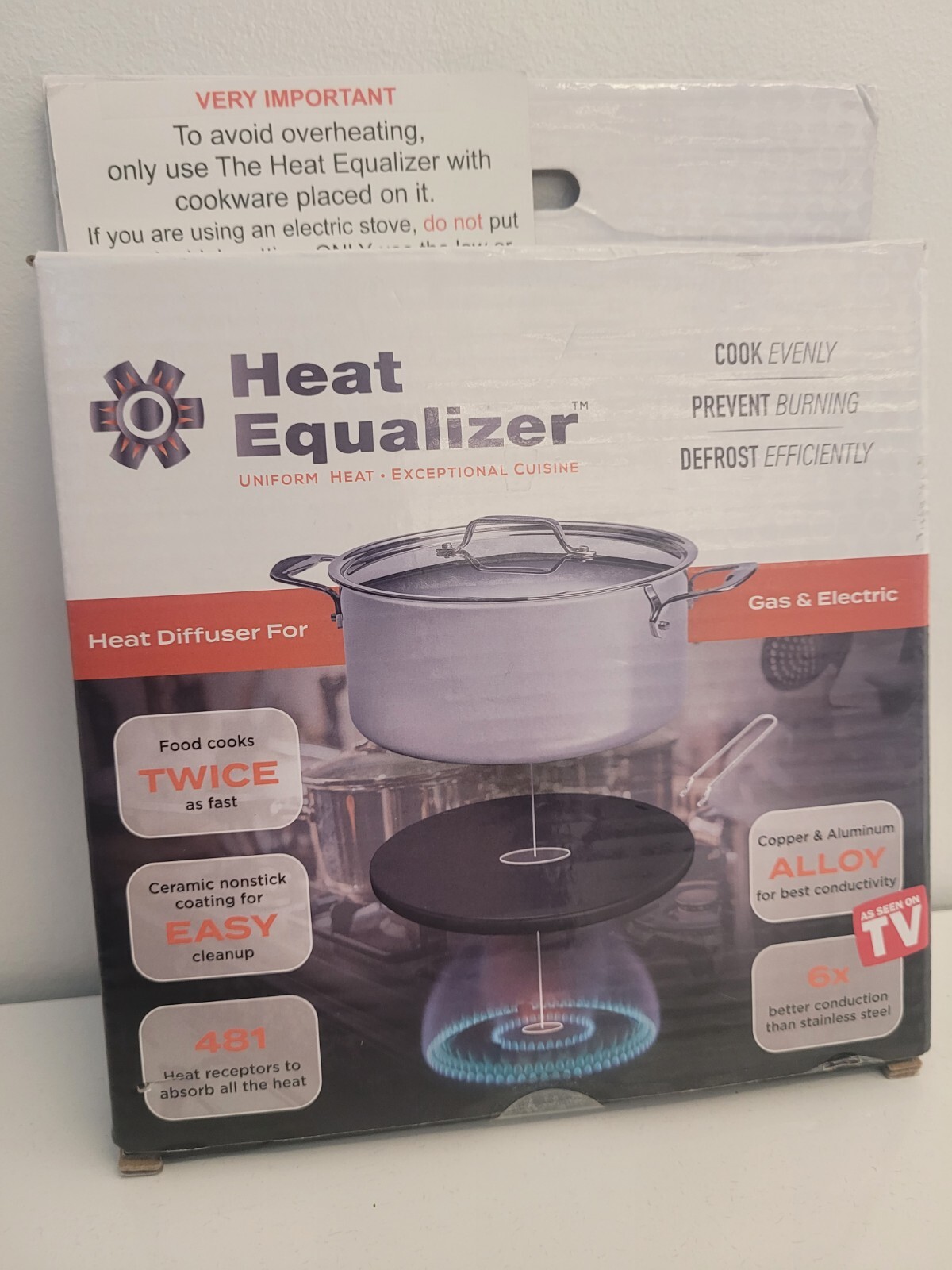 Heat Equalizer Heat Diffuser For Gas & Electric Stoves -As Seen On TV