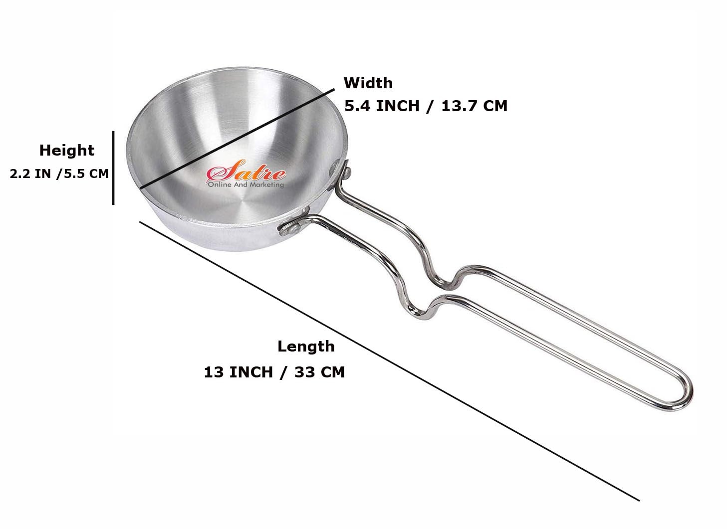 Hard Anodized Aluminium Tadka Pan Set of 2,Hard Anodized Mini Fry Pan/Tadka P…