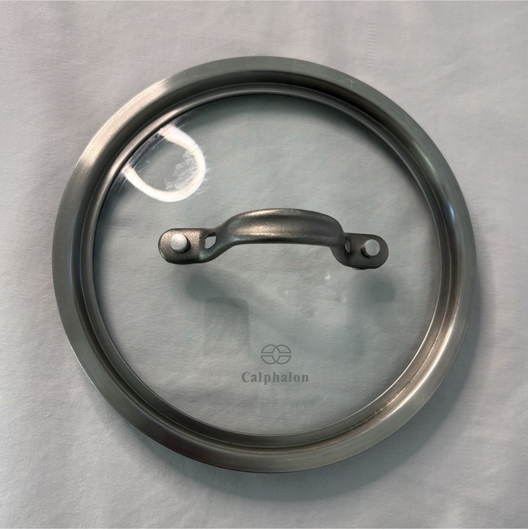 Calphalon Glass Stainless Steel Round Lid, Clear Silver, 5 3/4 Inch