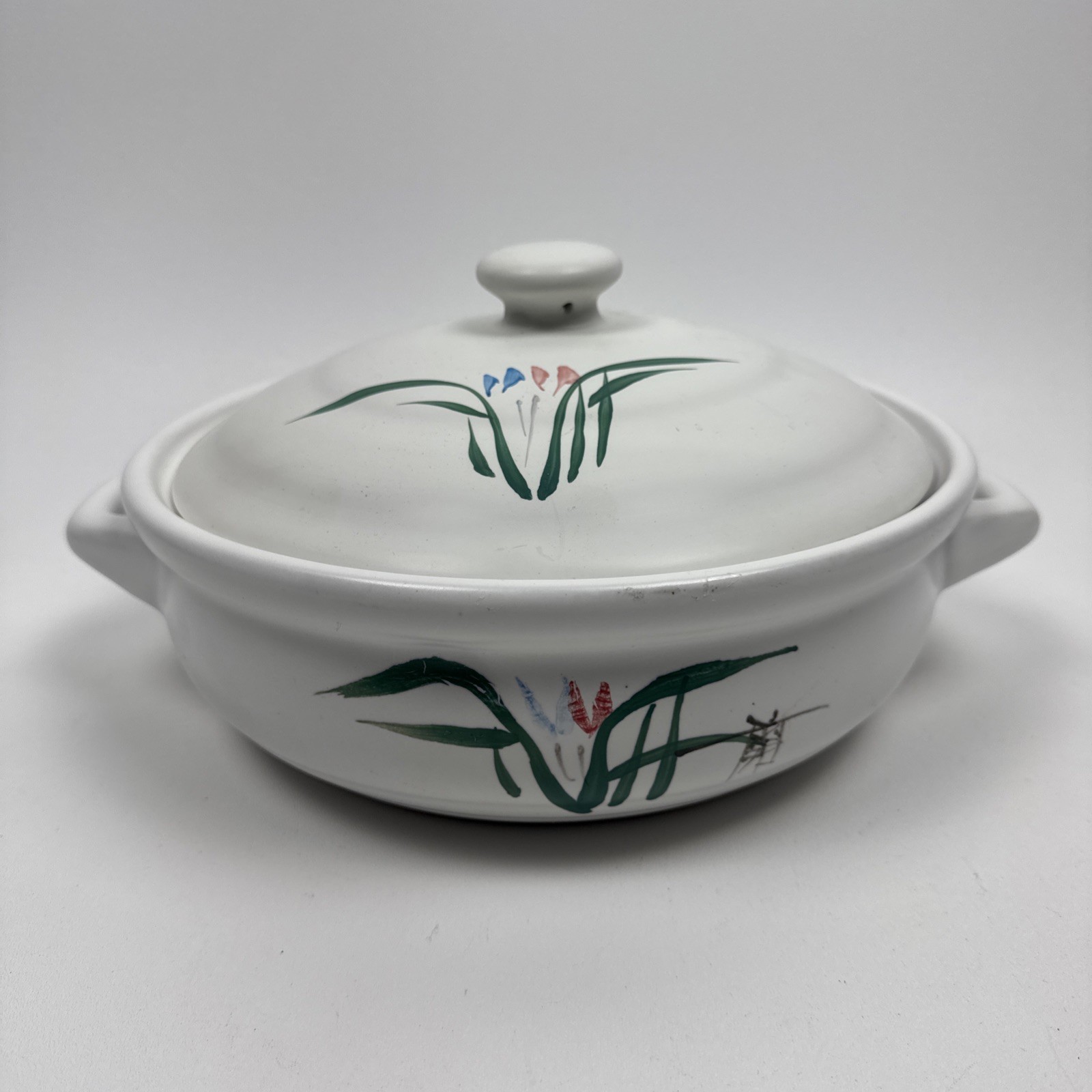 Ceramic Uniware Cooking Hot Pot For Kitchen Traditional Cooking 3.75” Pot White