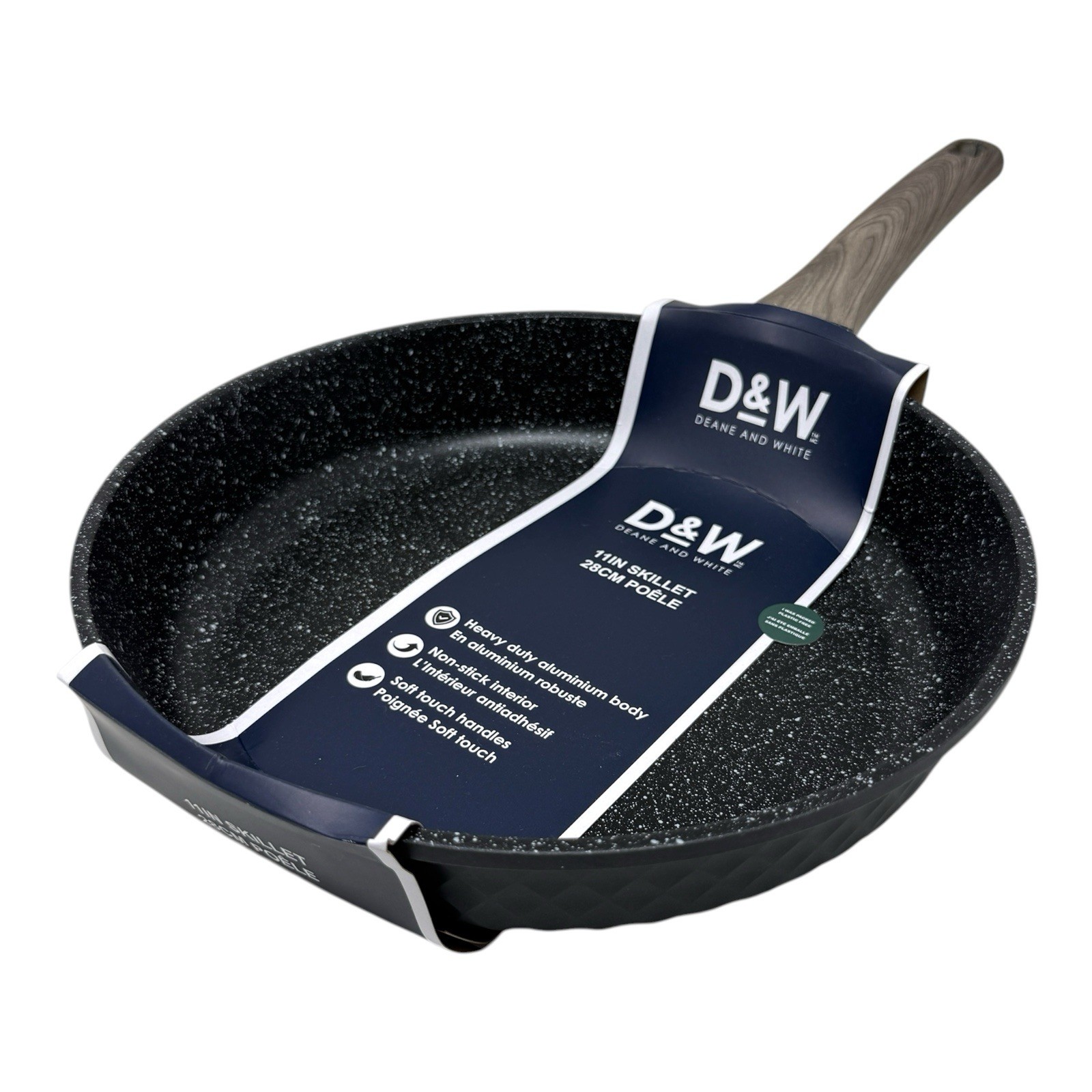 D&W Frying Pan Nonstick Skillet Premium Quality Kitchen Cookware 11 inch Gray