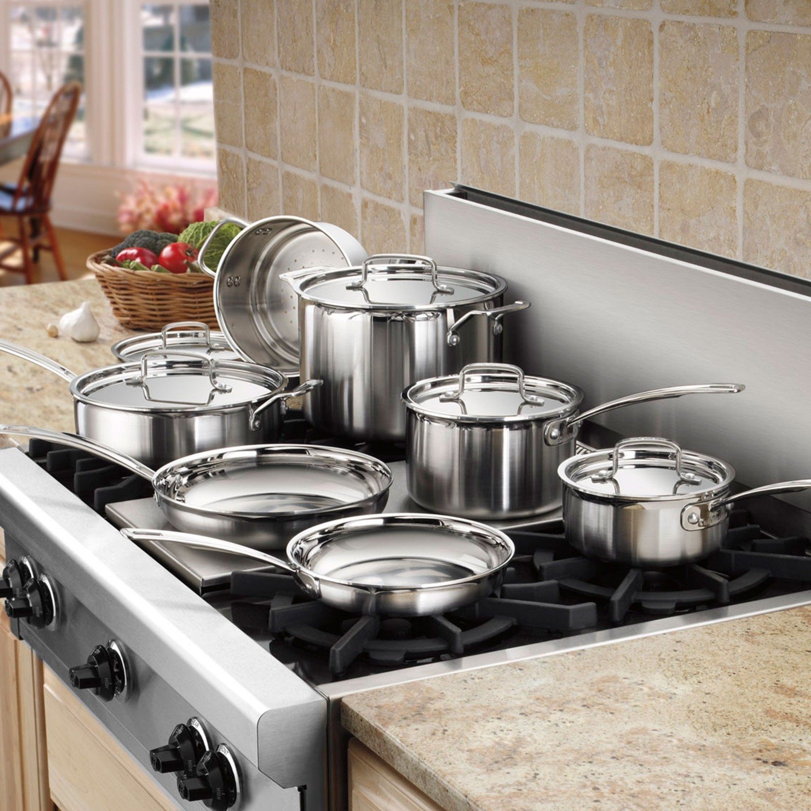 Cuisinart Multiclad Pro Tri-Ply Stainless-Steel 12-Piece Cookware Set, Free Ship
