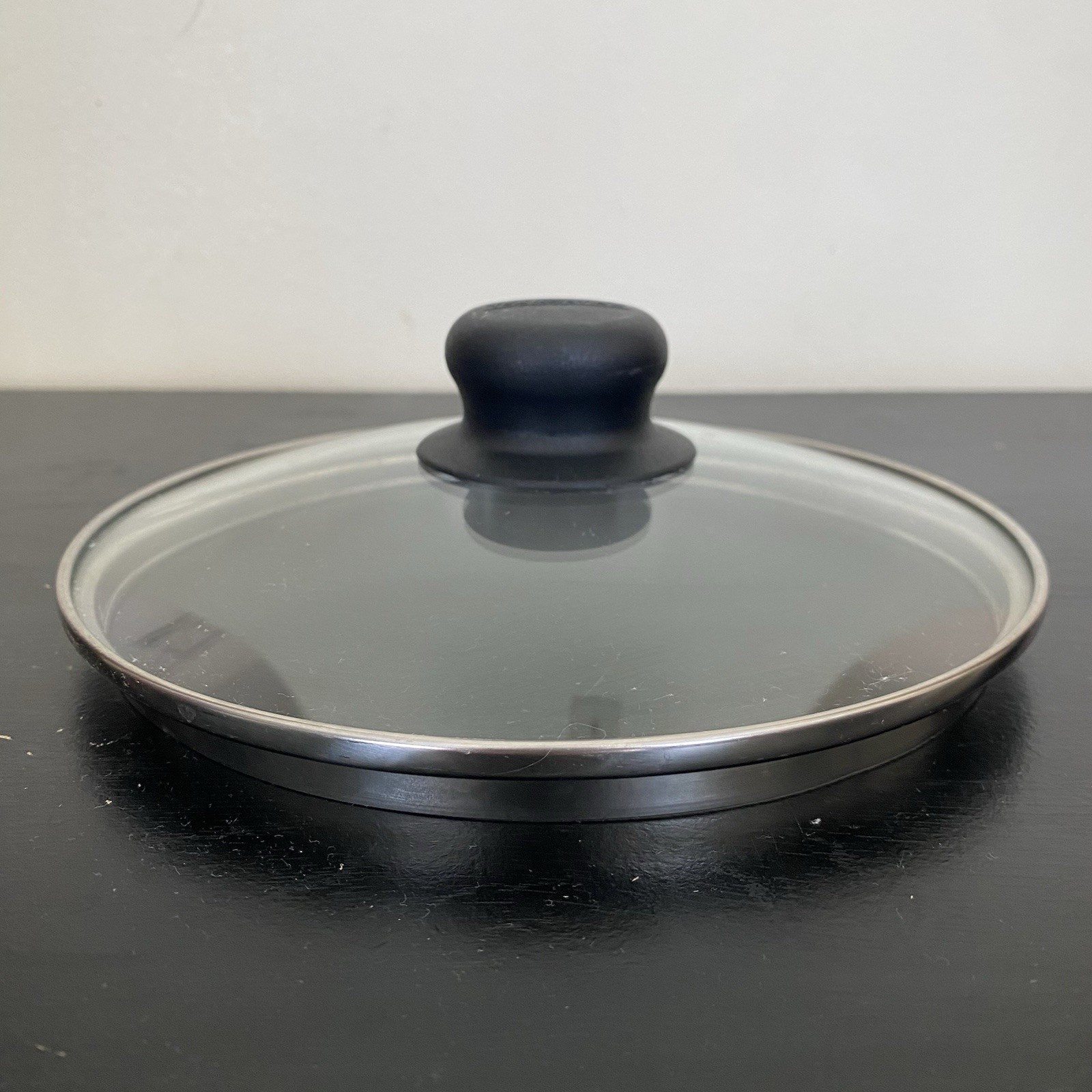 7” Inch Replacement Tramontina Round Glass Lid Pot Pan With Black Knob Handle