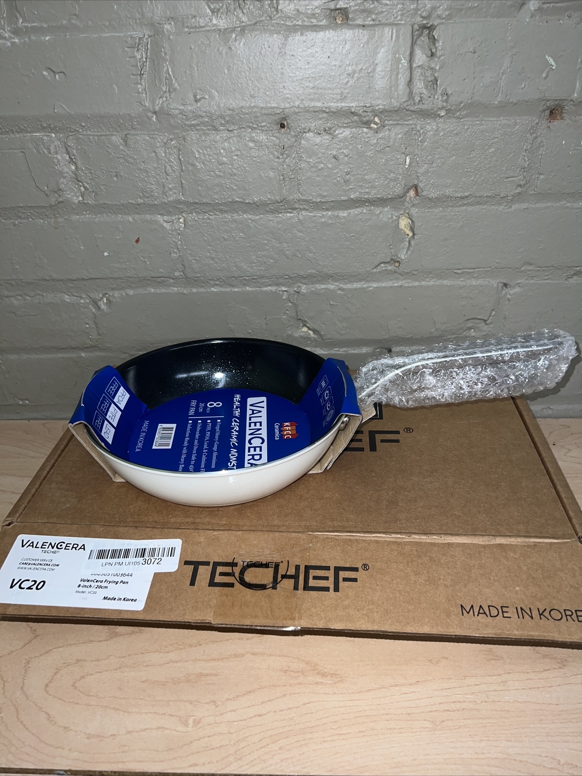 New ValenCera by TeChef 8″ White Ceramic Nonstick Frying Pan Skillet