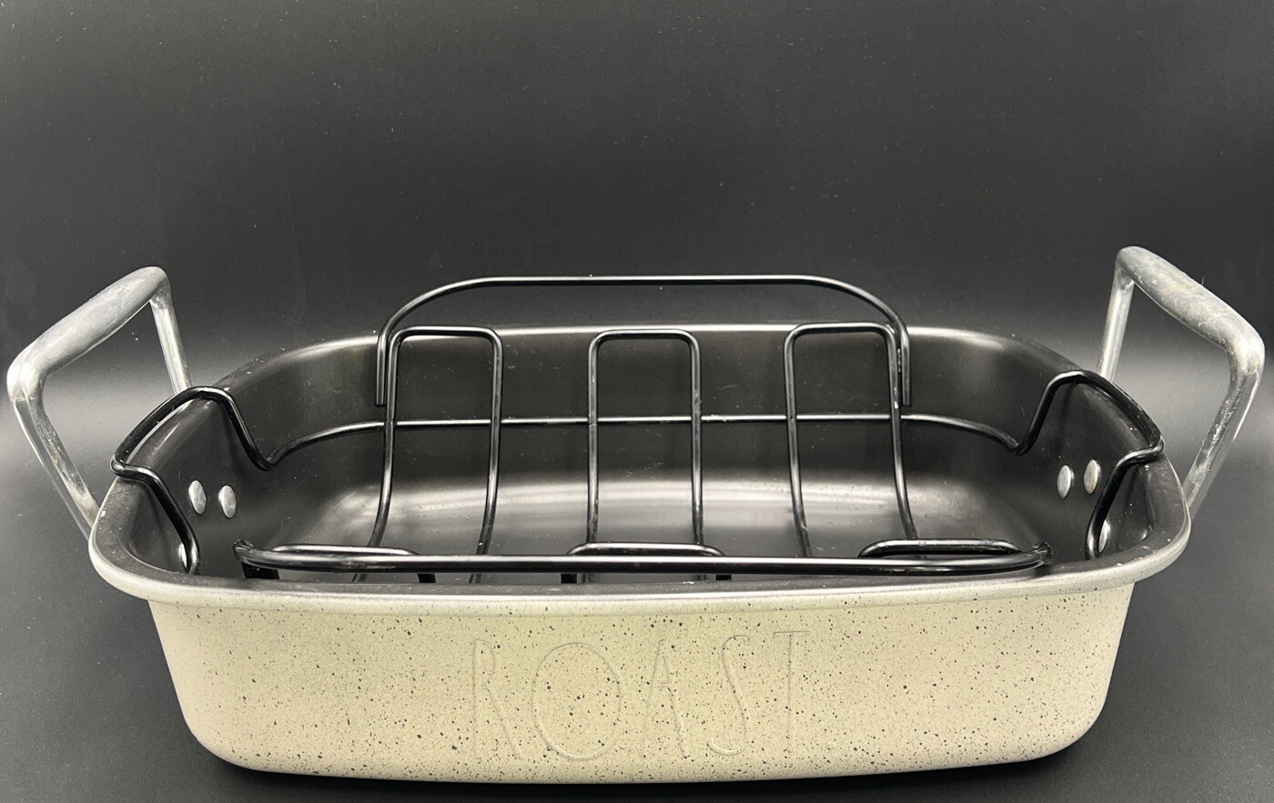 Rae Dunn 17” Roaster Set with Rack ROAST