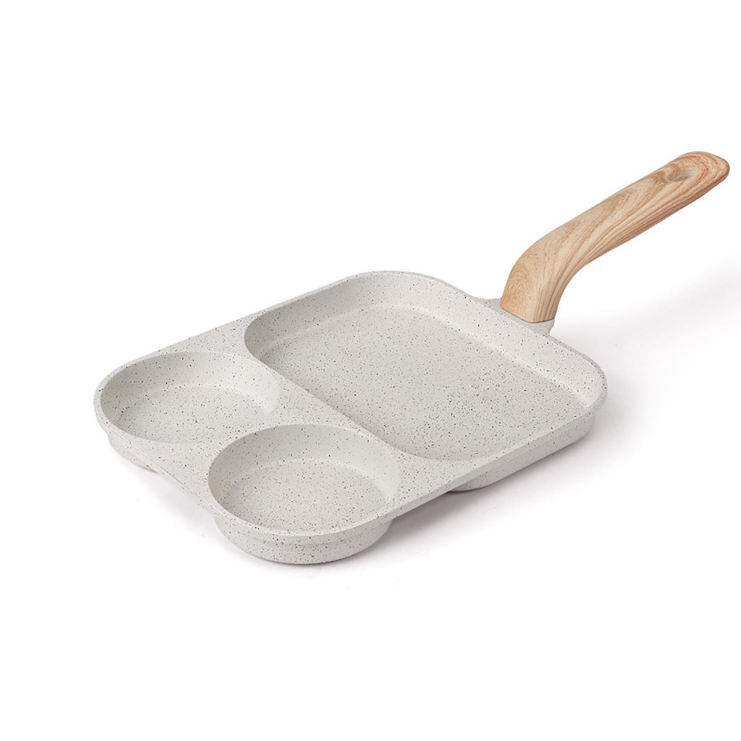 Omelette Pan 3 Section Nonstick Egg Frying Pan Induction