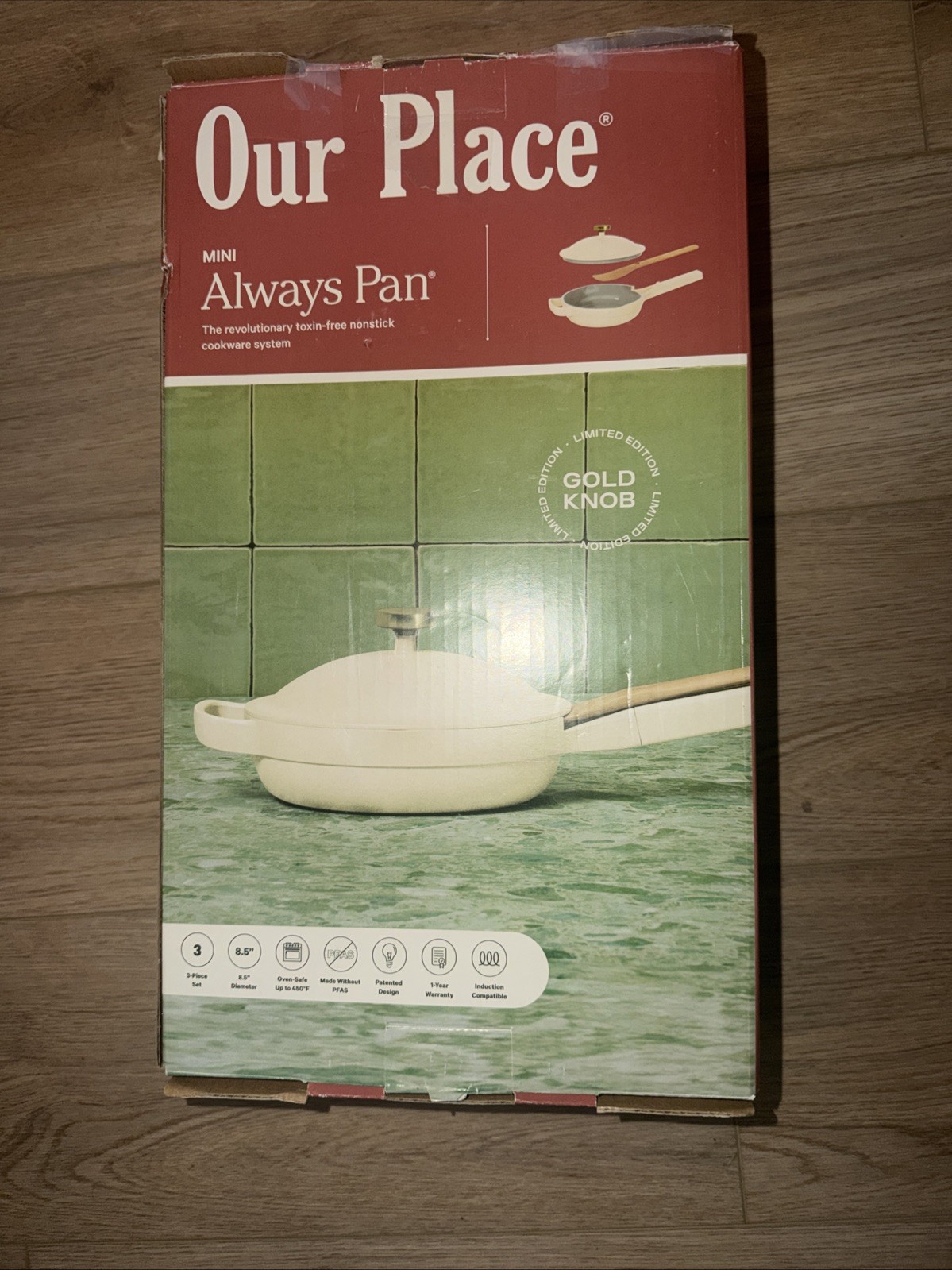 Our Place 8.5″Ceramic Nonstick Mini Always Pan Cream 1.2 QT Open Box