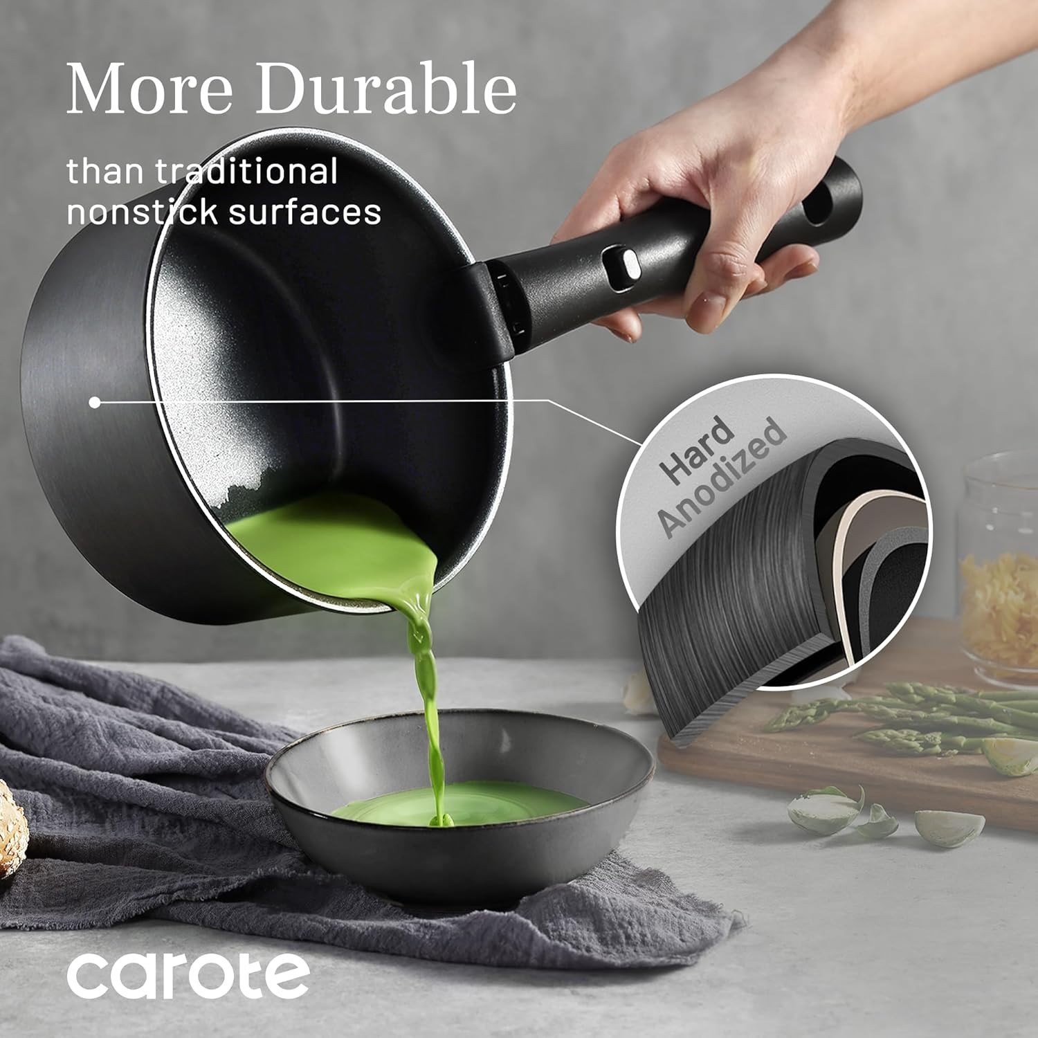 20-Piece Non-Stick Cookware Set – Hard Anodized Detachable Handle