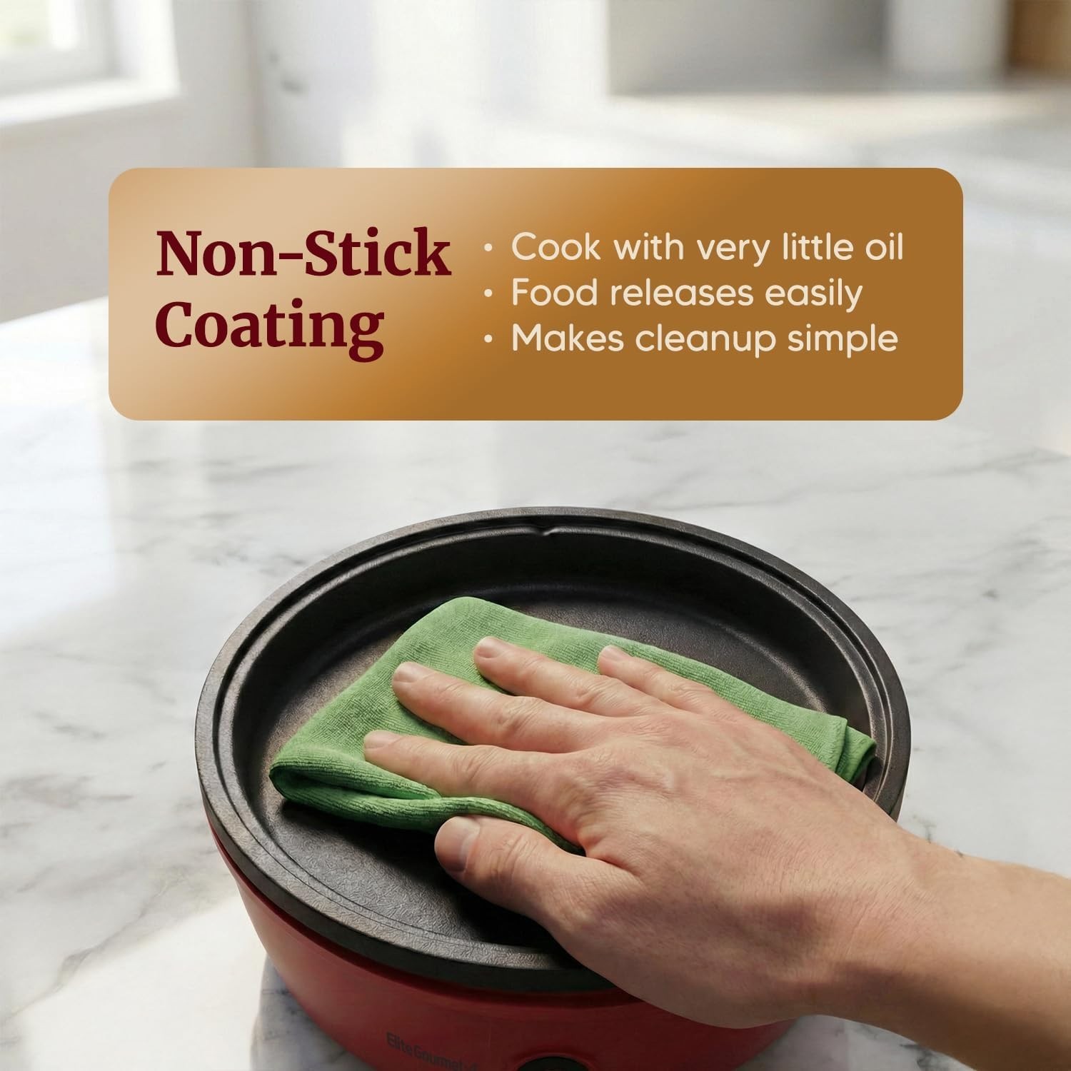 Versatile 8.5-Inch Non-Stick Skillet with Glass Lid – Perfect for Small Spaces