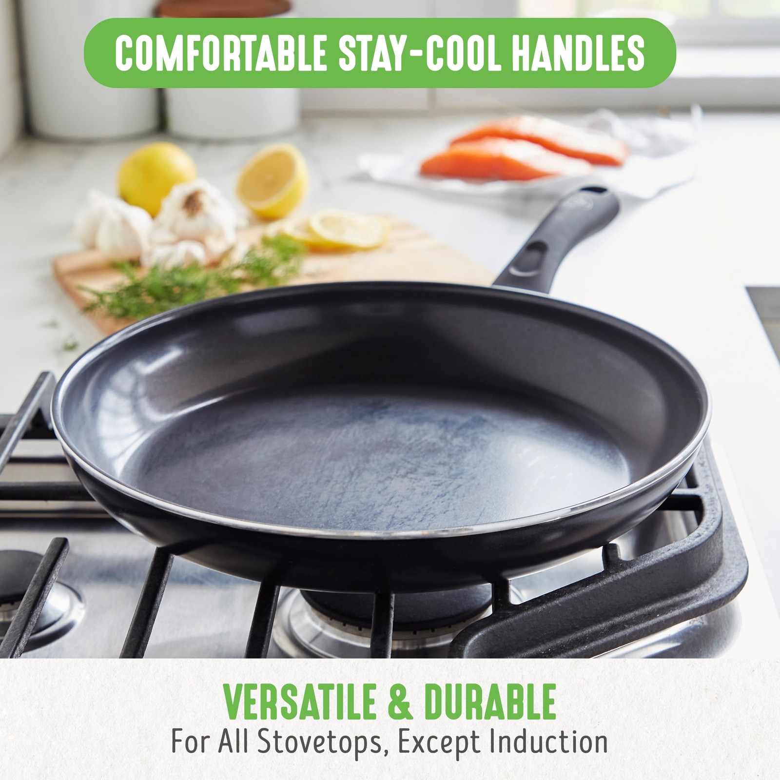 16 Piece Black Diamond Cookware Set Nonstick Eco-Friendly Kitchen Essentials