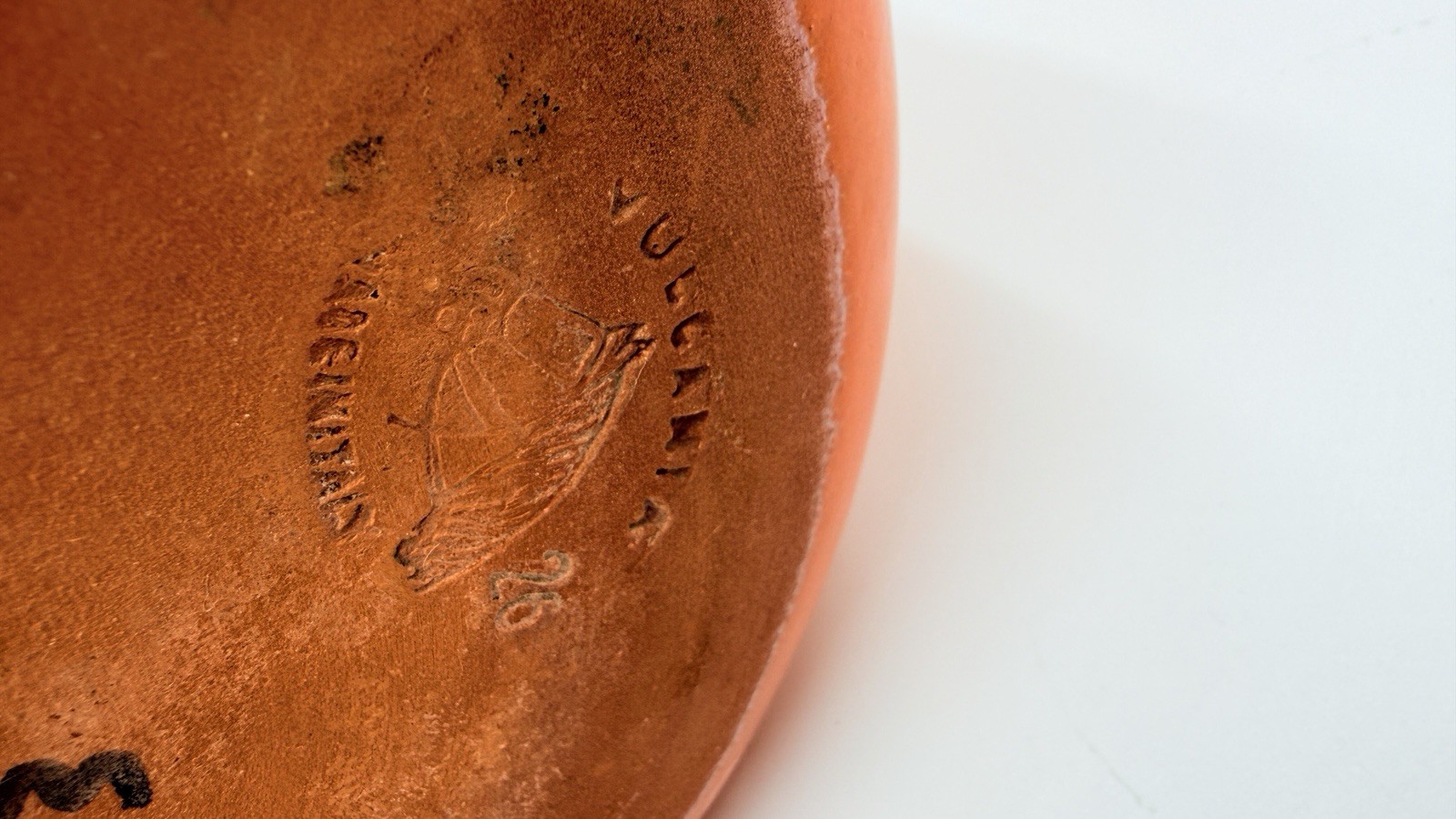 Vintage Balfelli Pottery Italy Large Orange Terracotta Bean Pot Kitchen Crock 8″