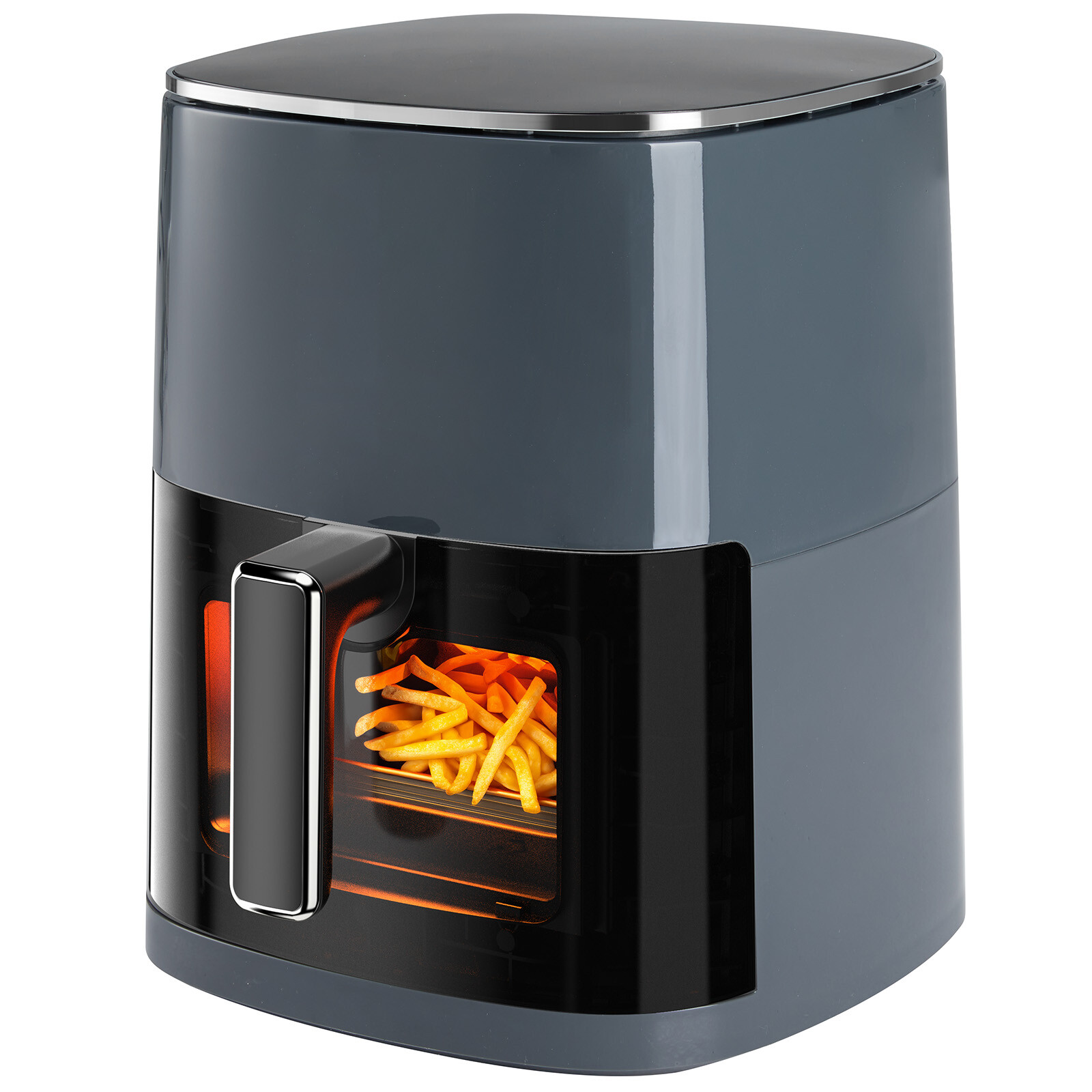Grey 9-in-1 Air Fryer, 6.3 QT, Temperature Control and Dishwasher-Safe Basket