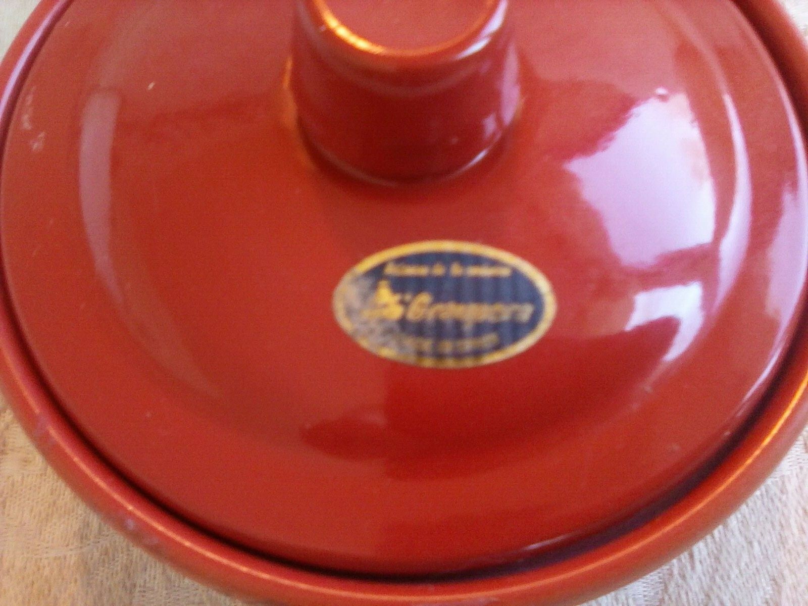 Graupera Terracotta Red Lidded Ramekin Small Baking Dish 4.5″ Across Made Spain