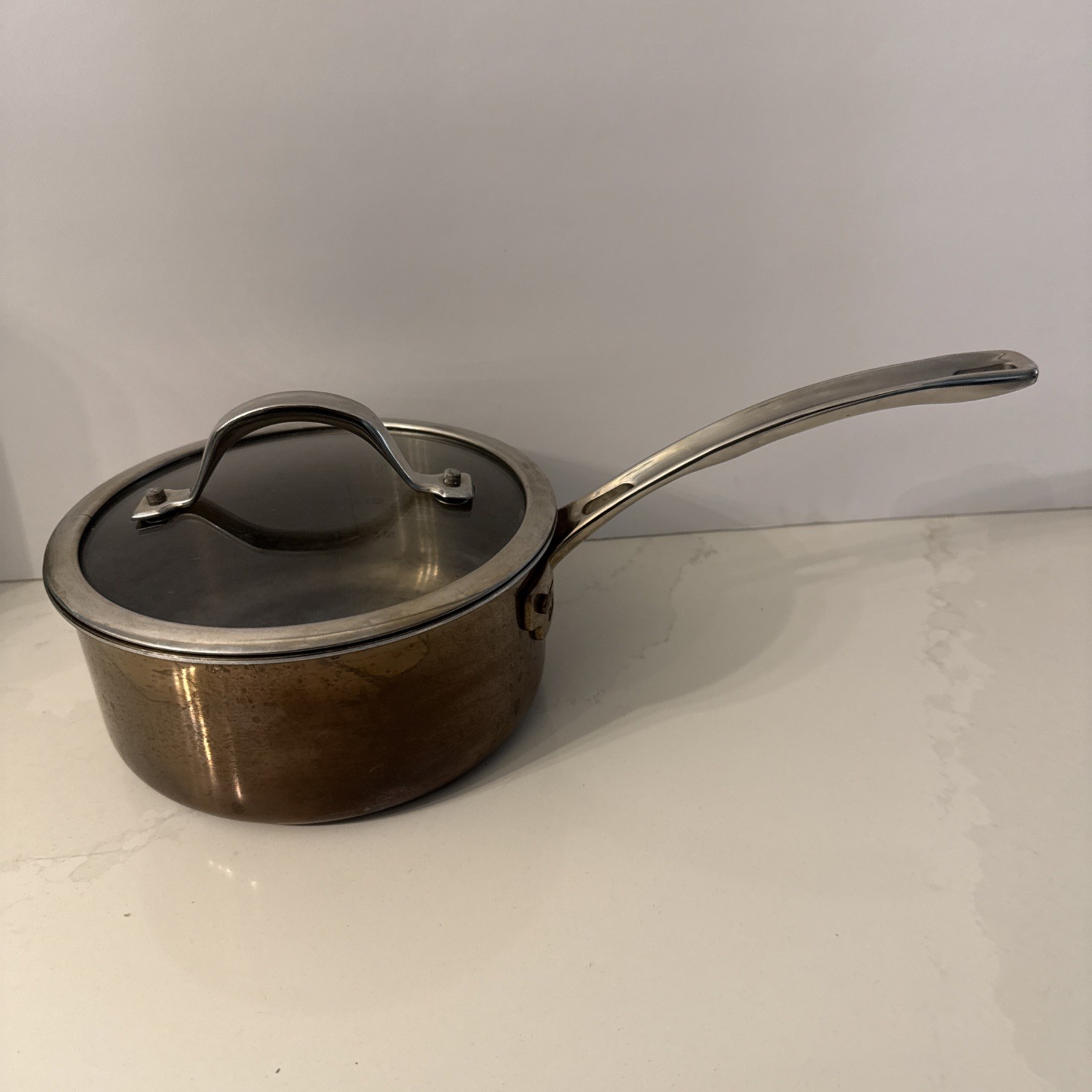 Seasoned Viking 2.25 Qt (2.1 Liters) 3-Ply Stainless Steel Sauce Pan Pot Has Lid