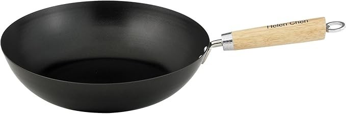 Helen’s Asian Kitchen Wok, Non-Stick Xylan with Bamboo Handle, 12-Inches