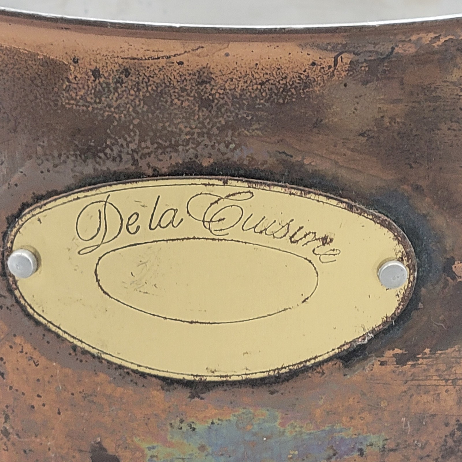 Vintage De La Cuisine copper pot sauce saute pan cookware cooking saucepan