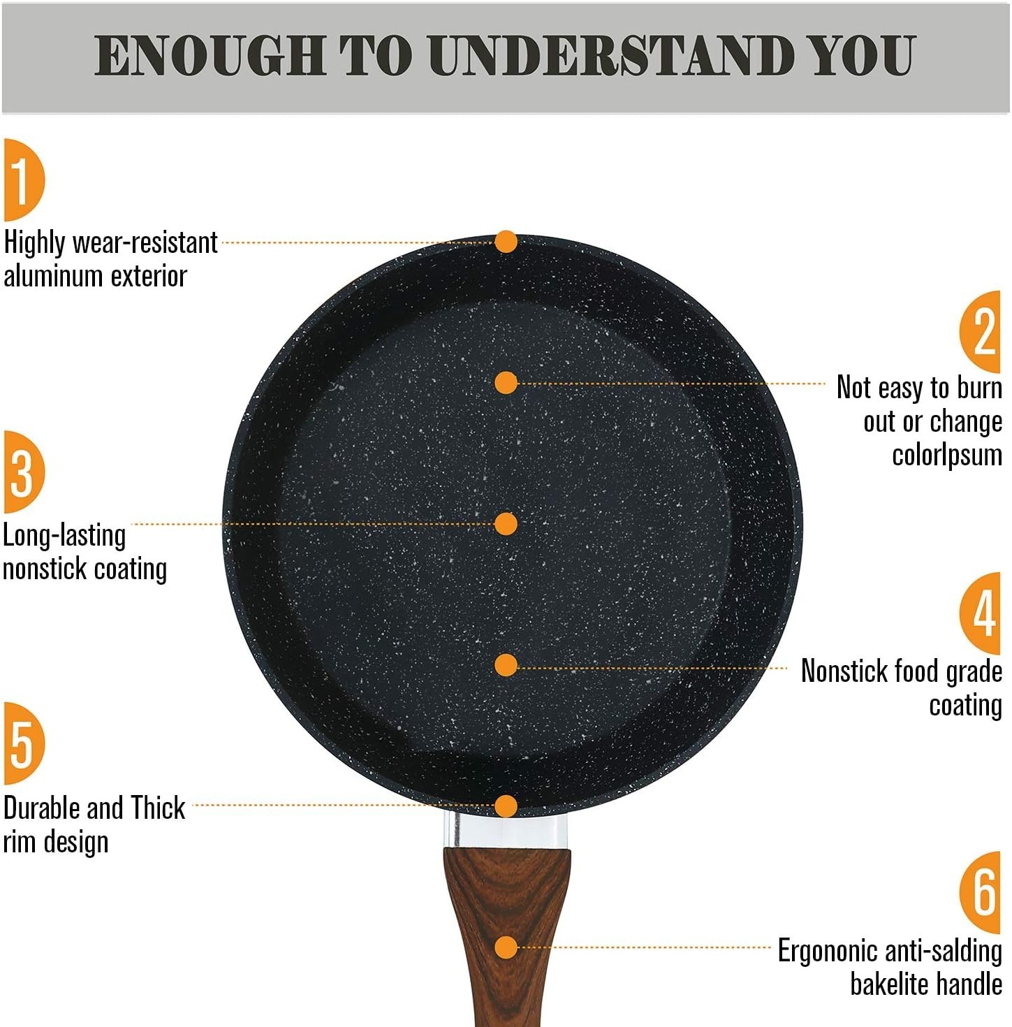 12-Piece Nonstick Granite Cookware Set Induction Compatible Black with Lids &…