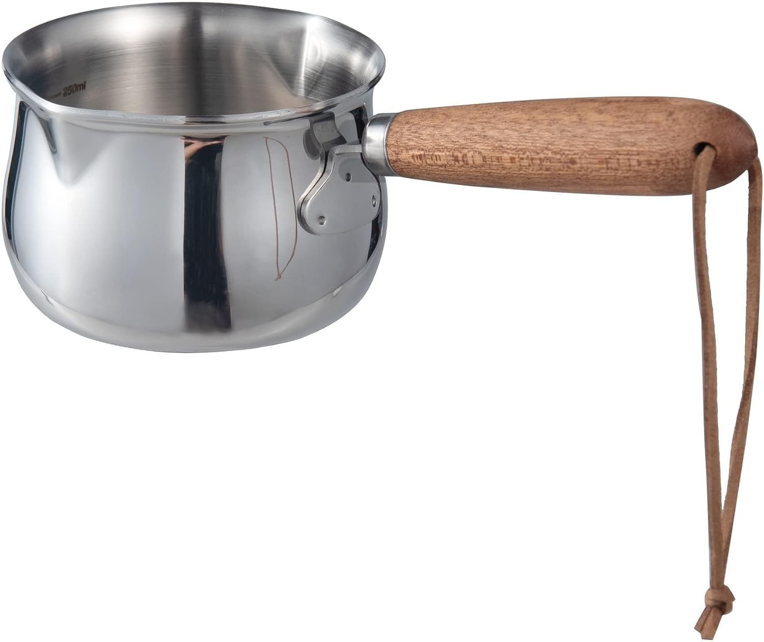 8.5oz Mini Milk Warmer Pot Ultra Small Butter Warmer SUS304 Tri-Ply Stainless