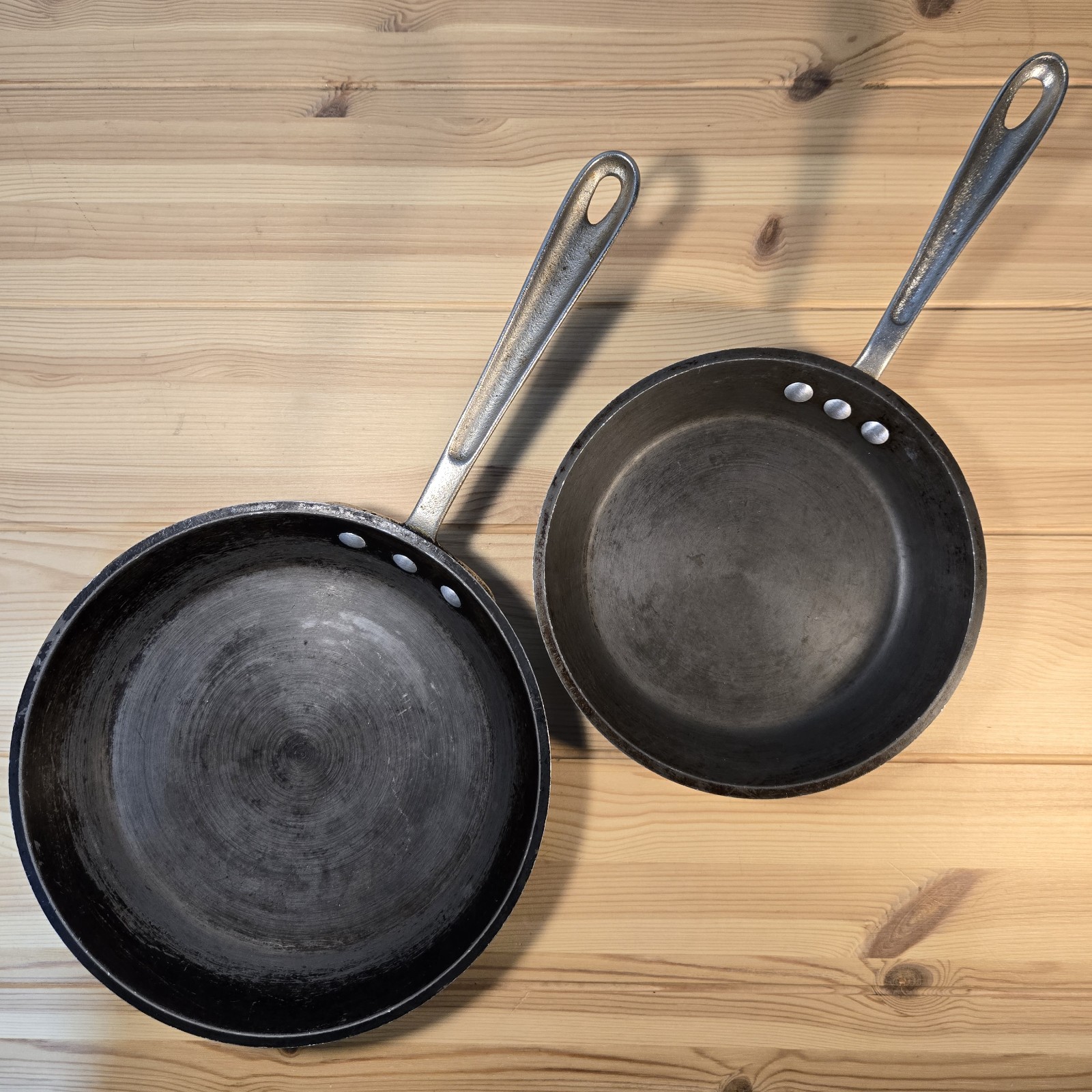 Lot 2 Vintage Meyer Professional Hard-Anodized Pan Commercial Cookware Hong Kong