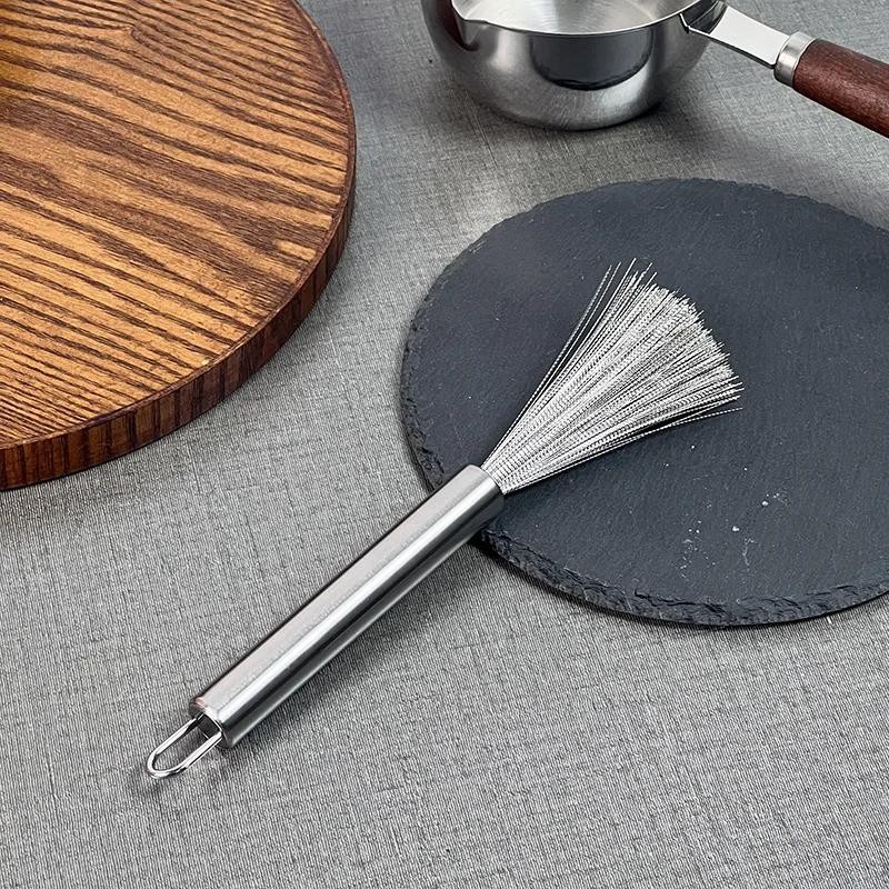 Stainless Steel Kitchen Cleaning Brush Long Handle Pot Scrubber