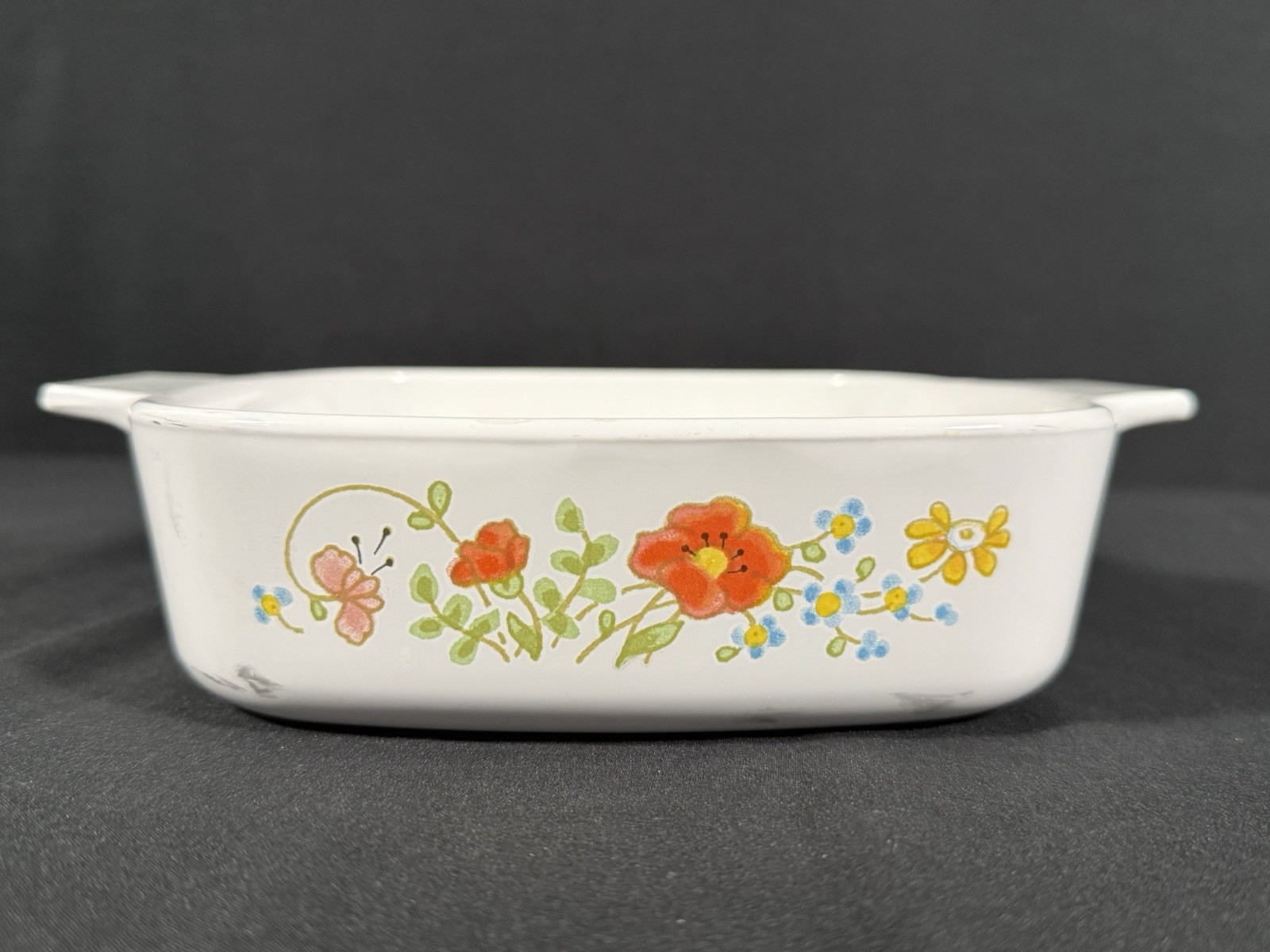 Corning Ware Wildflower 6 pc Set 1Qt Casserole & Lid, Microwave & 2 Petite Pans