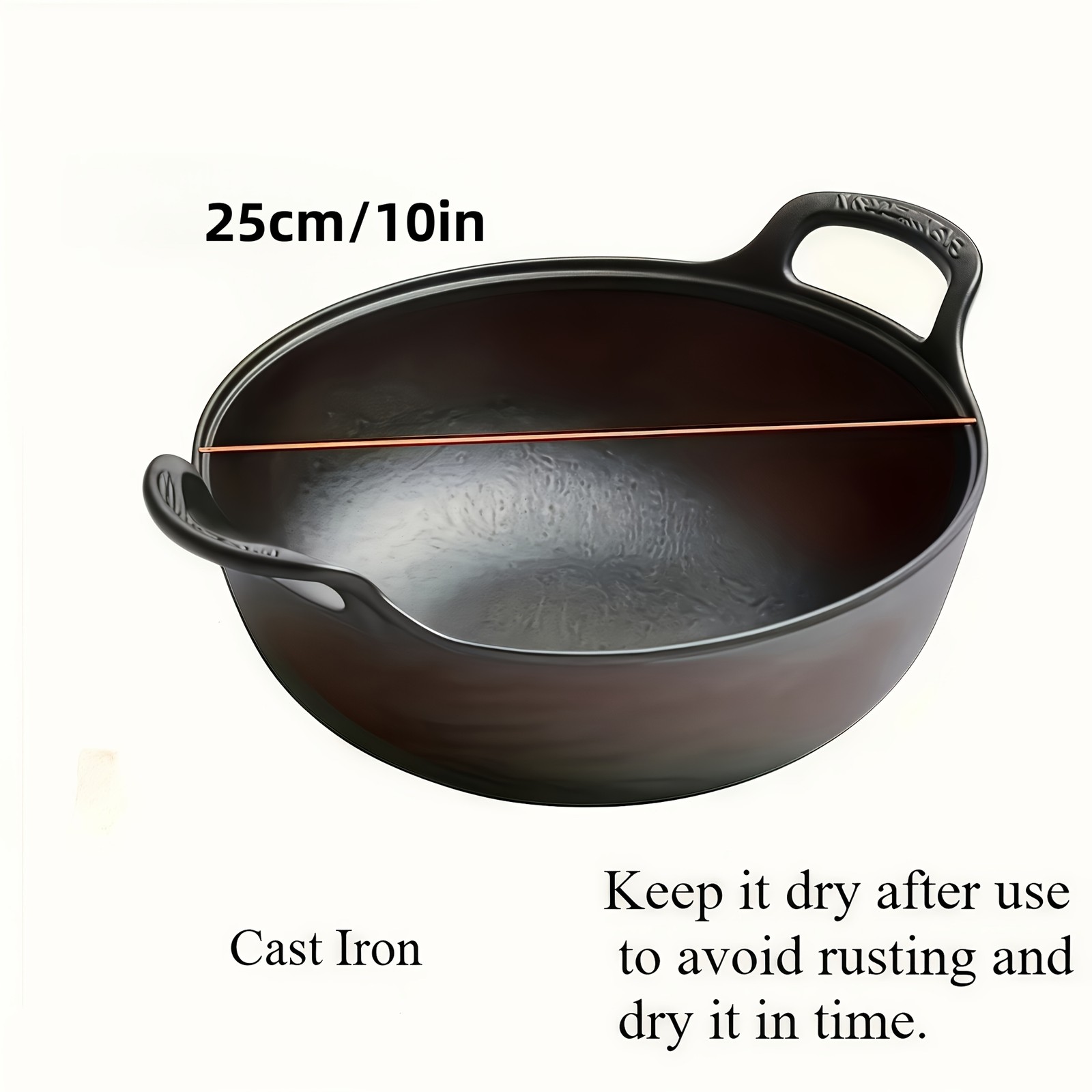1/2pcs Versatile Pre-Seasoned Cast Iron