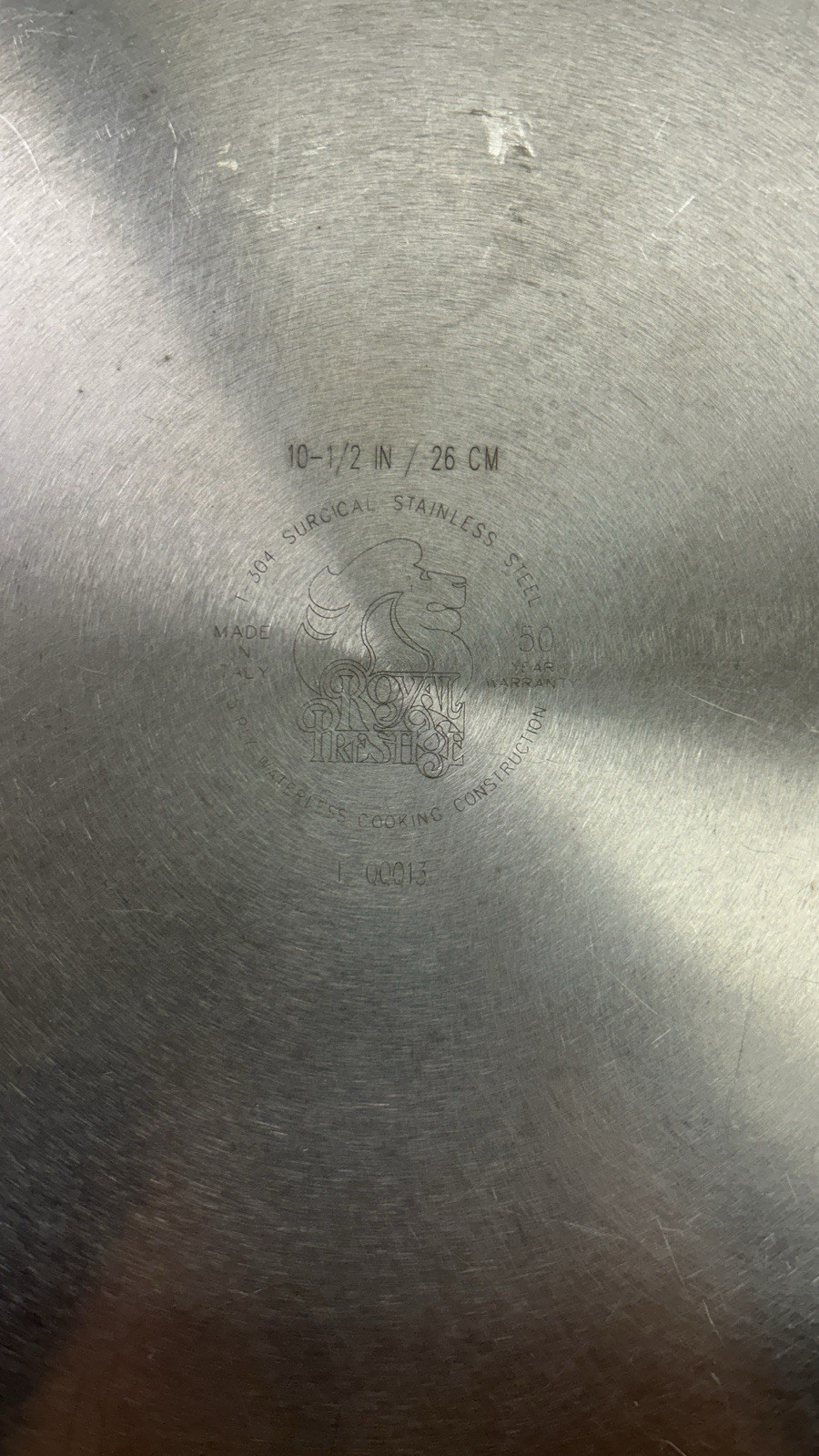Royal Prestige 10.5 Skillet Pan T-304 Surgical Stainless Steel No Lid 5 Ply