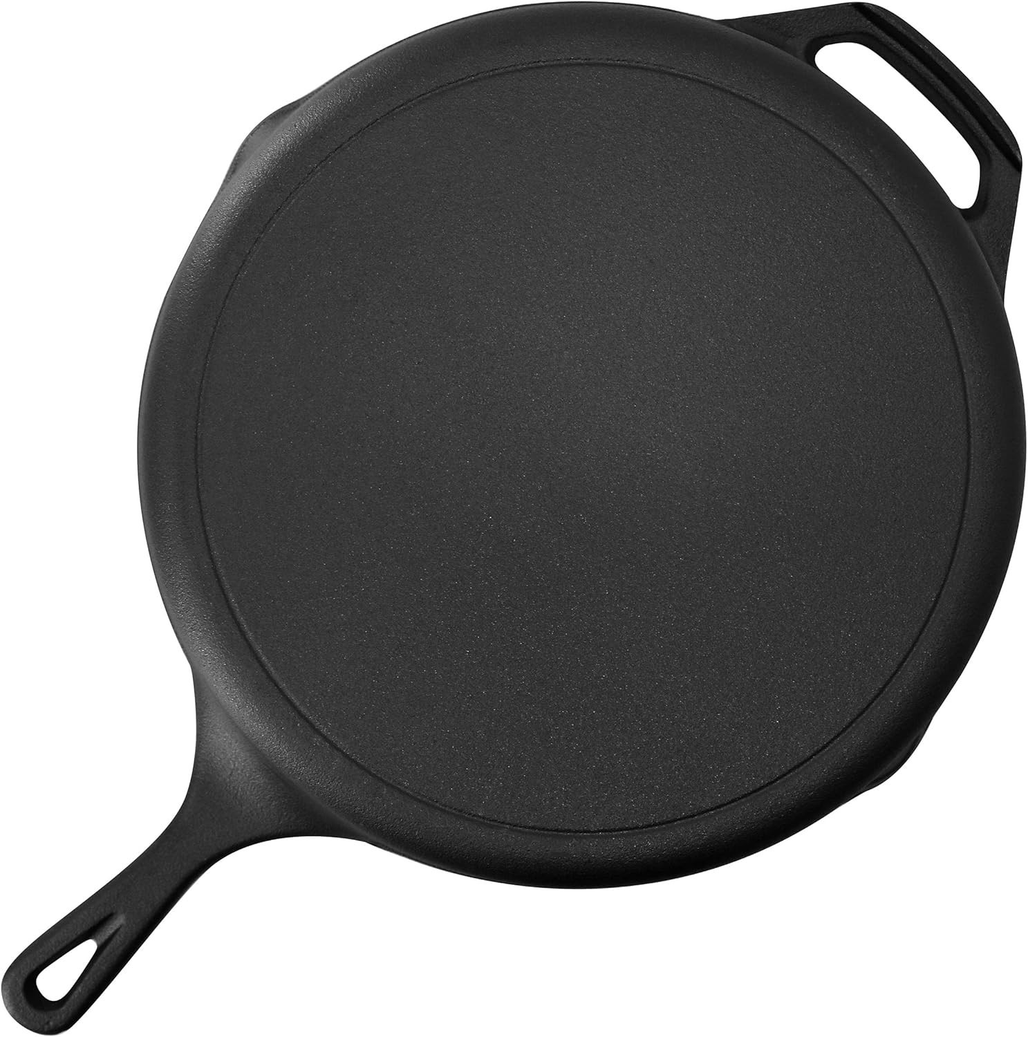 MegaChef 13 Piece Pre-Seasoned Cast Iron Skillet Set Tempered Glass Lids Silicon
