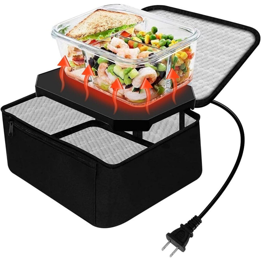 110V Lunch Bag Portable Electric Heating Lunch Box Office Mini Microwave Oven
