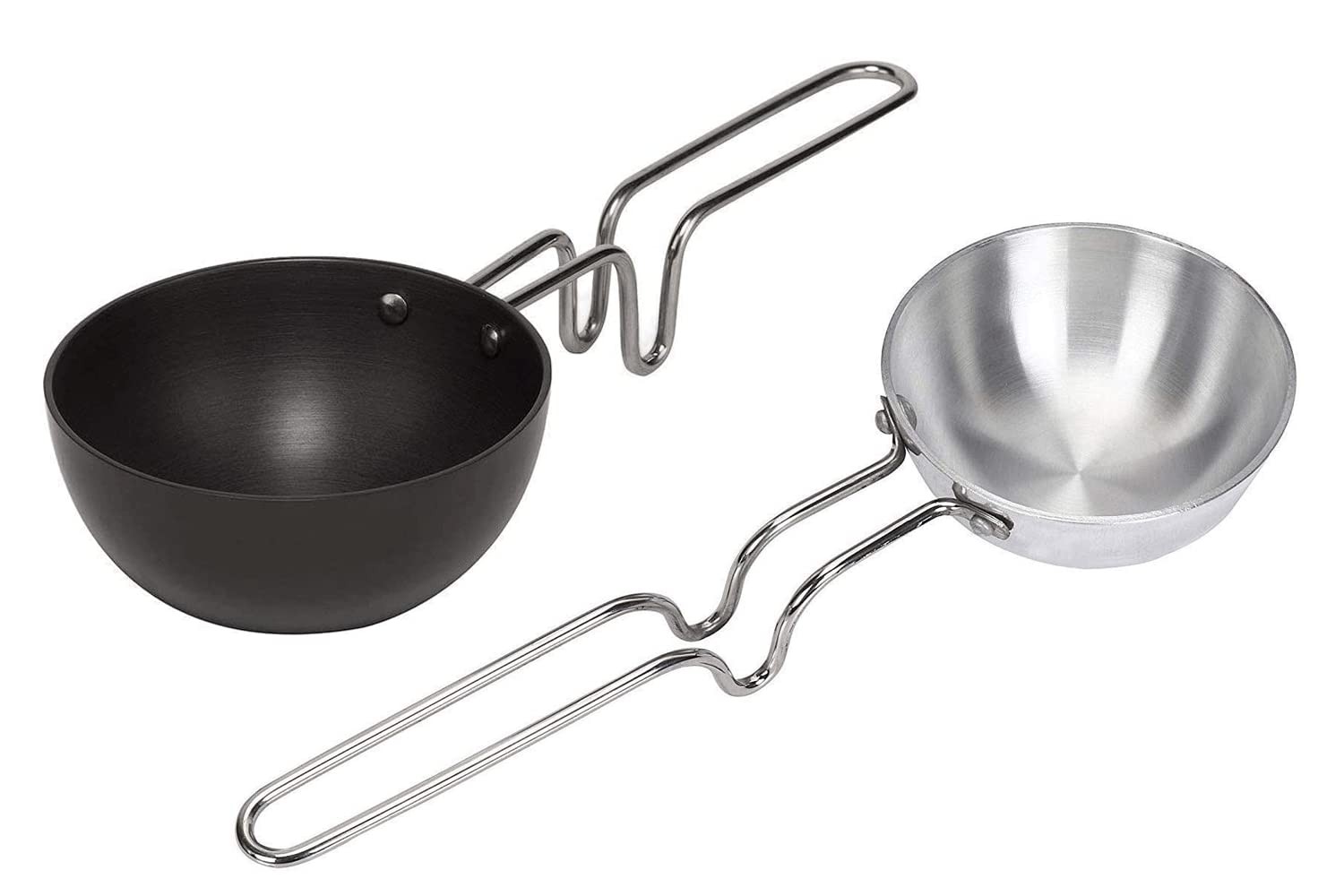 Hard Anodized Aluminium Tadka Pan Set of 2,Hard Anodized Mini Fry Pan/Tadka P…